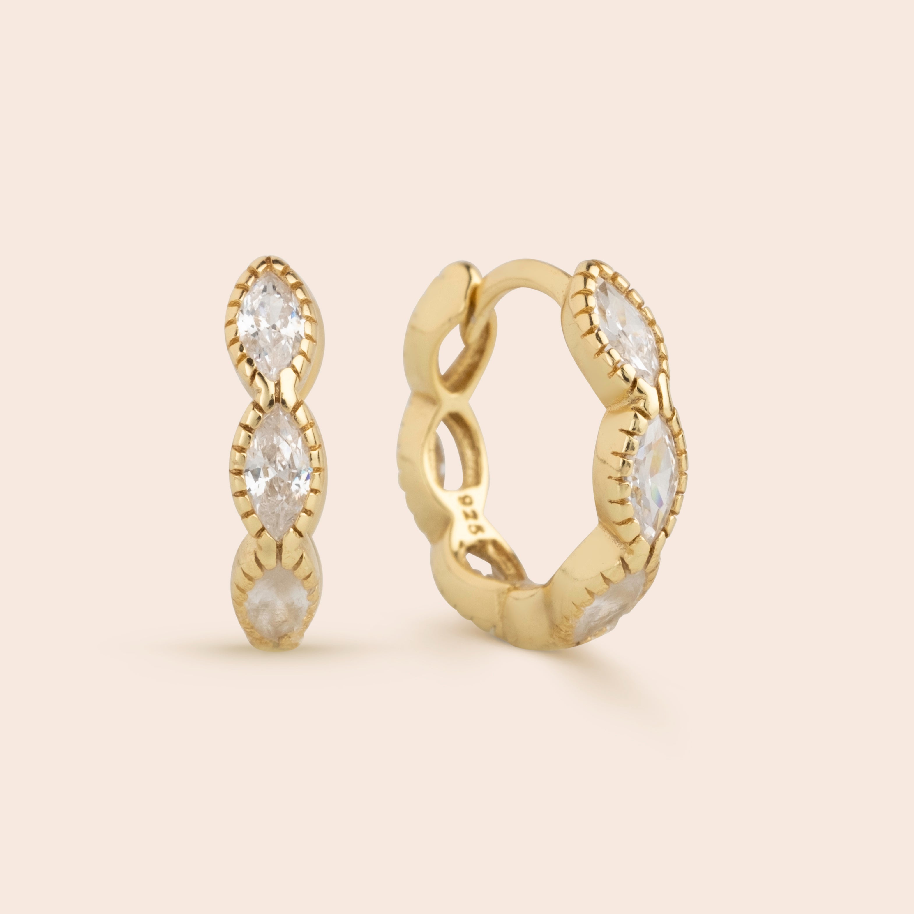 Marquise CZ Huggies