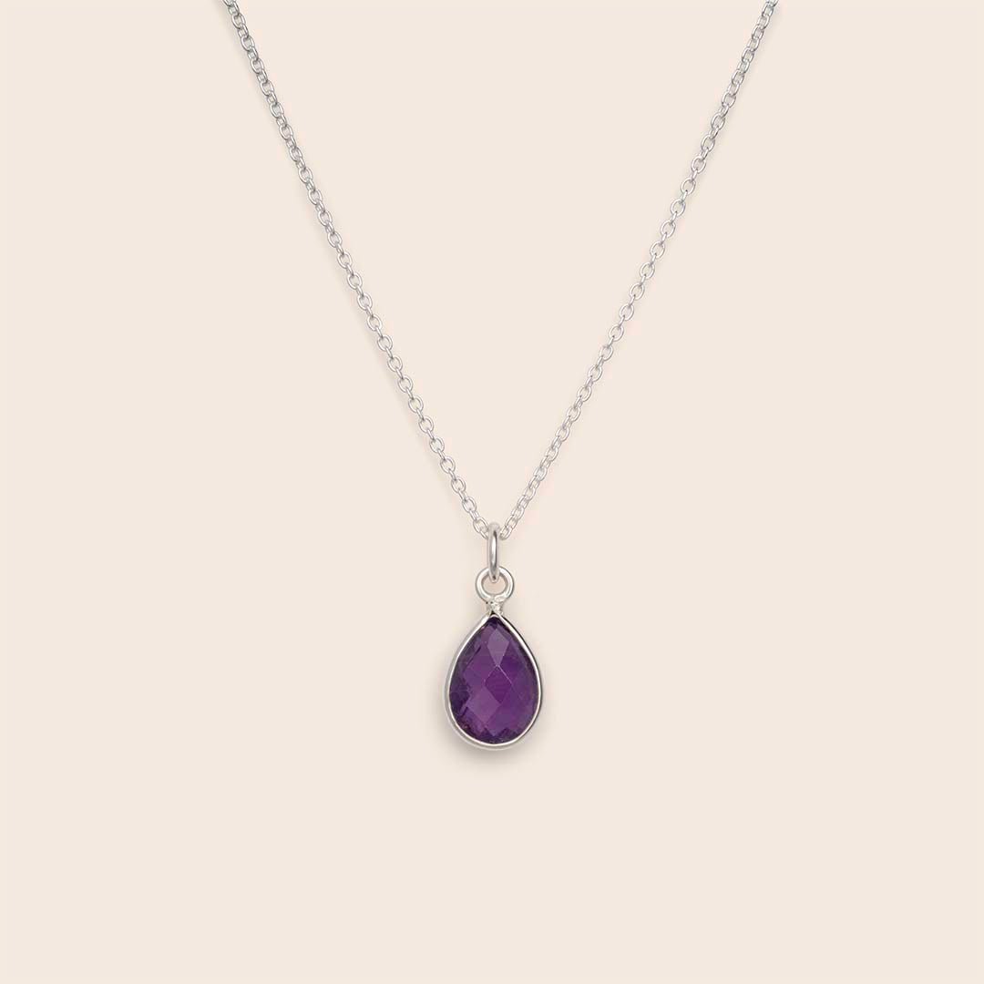 Amethyst Teardrop Necklace - Gemlet