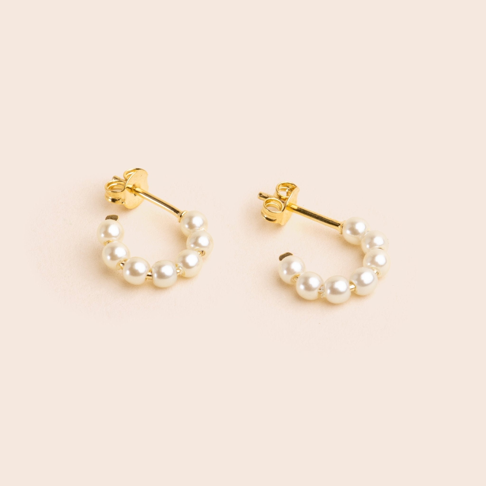 Beaded Pearl Hoops - Gemlet