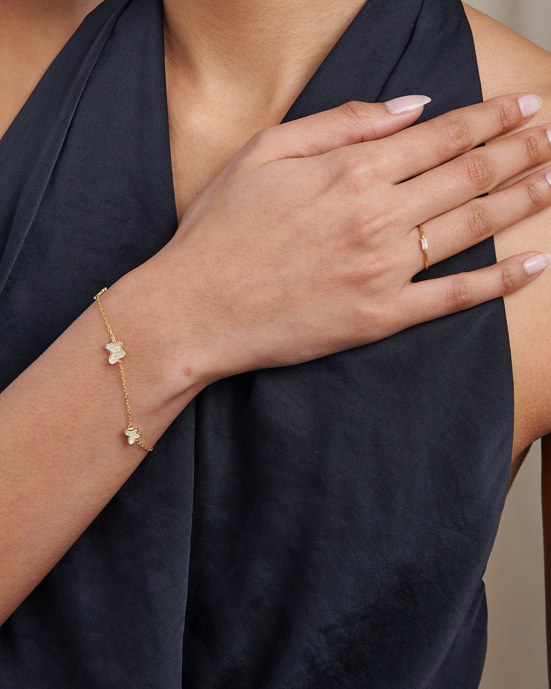 Butterfly Chain Charm Bracelet - Gemlet