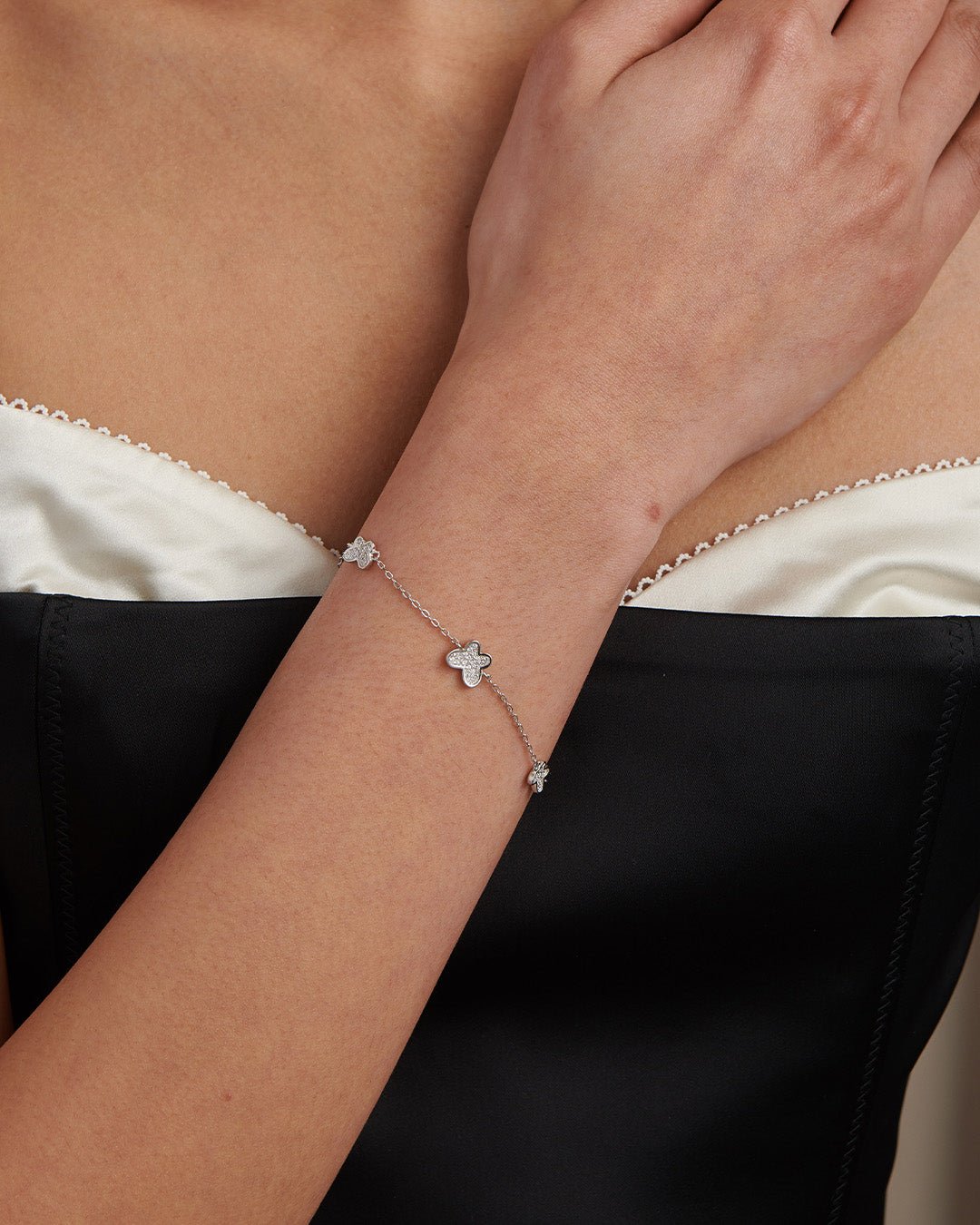 Butterfly Chain Charm Bracelet - Gemlet