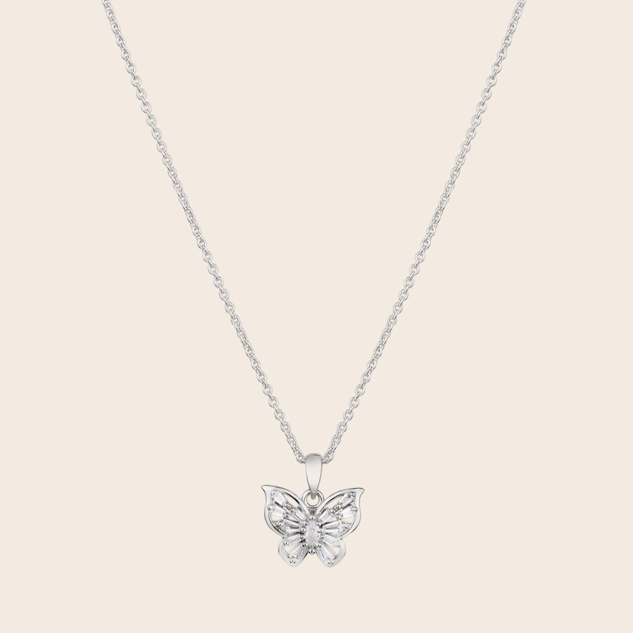 Butterfly CZ Pendant Necklace - Gemlet