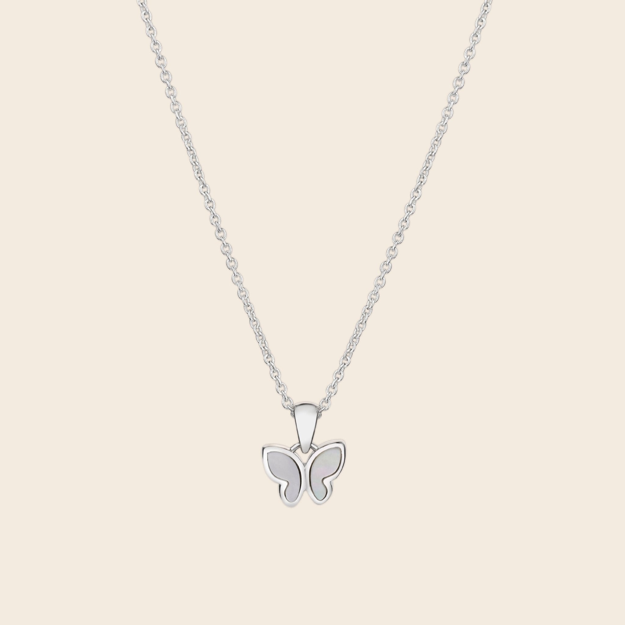 Butterfly Shell Pendant Necklace - Gemlet