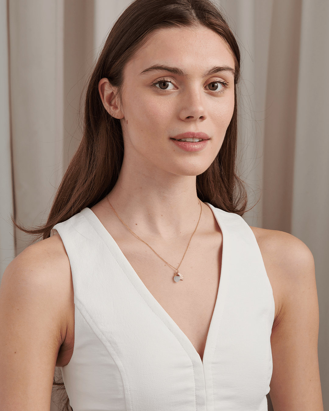 Clear Quartz Gem Drop Necklace - Gemlet
