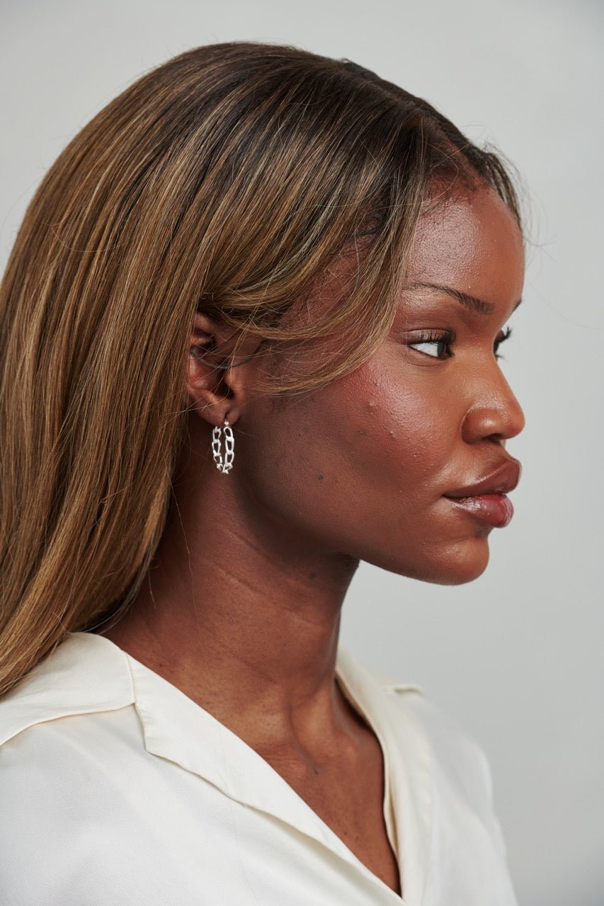 Curved Chain Hoops - Gemlet