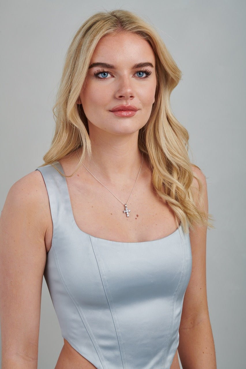 CZ Cross Pendant Necklace - Gemlet