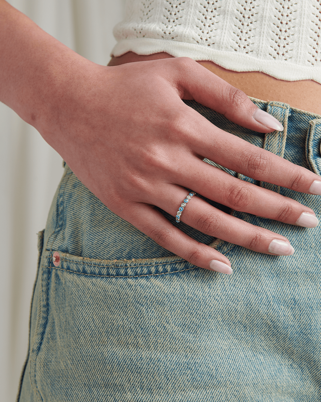 Dotted Evil Eye Ring - Gemlet