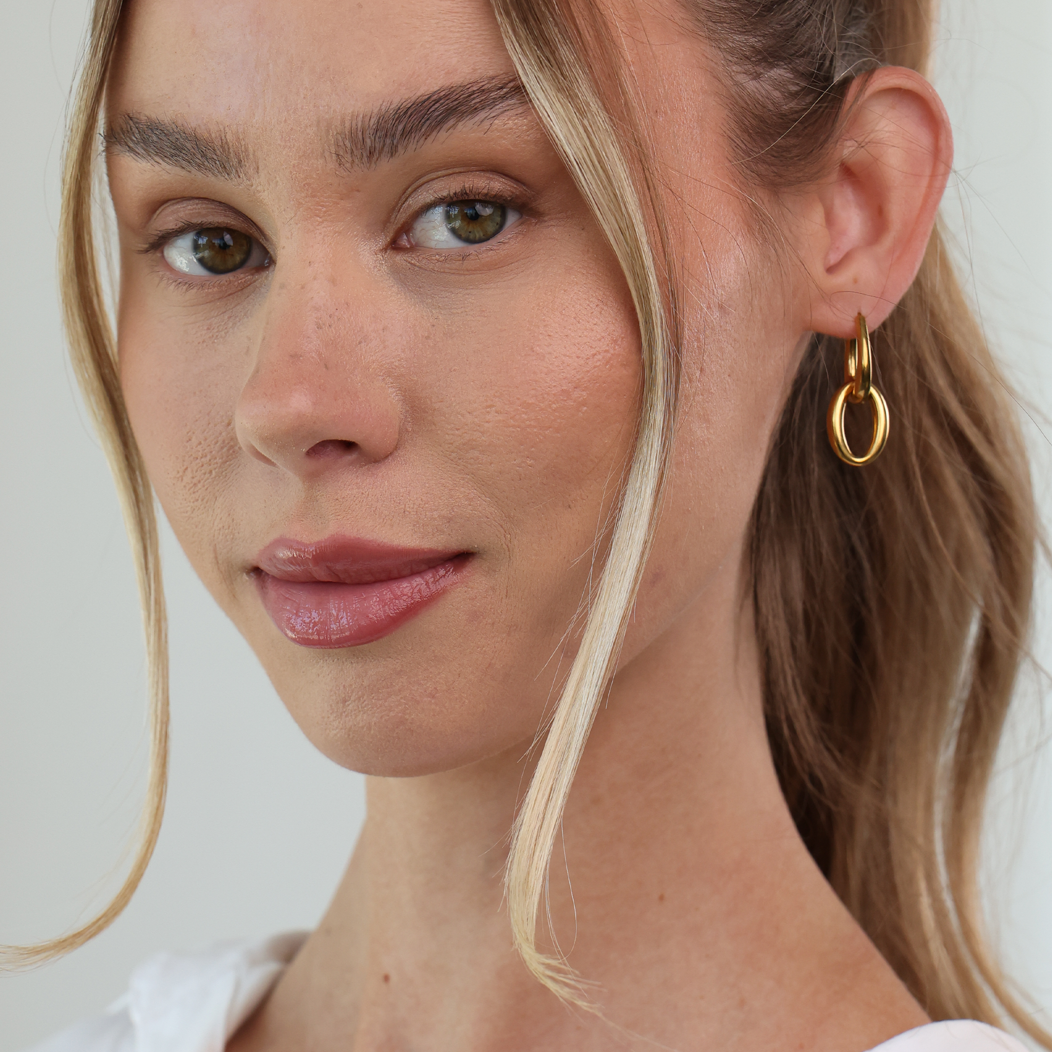 Double Hoop Dangle Earrings