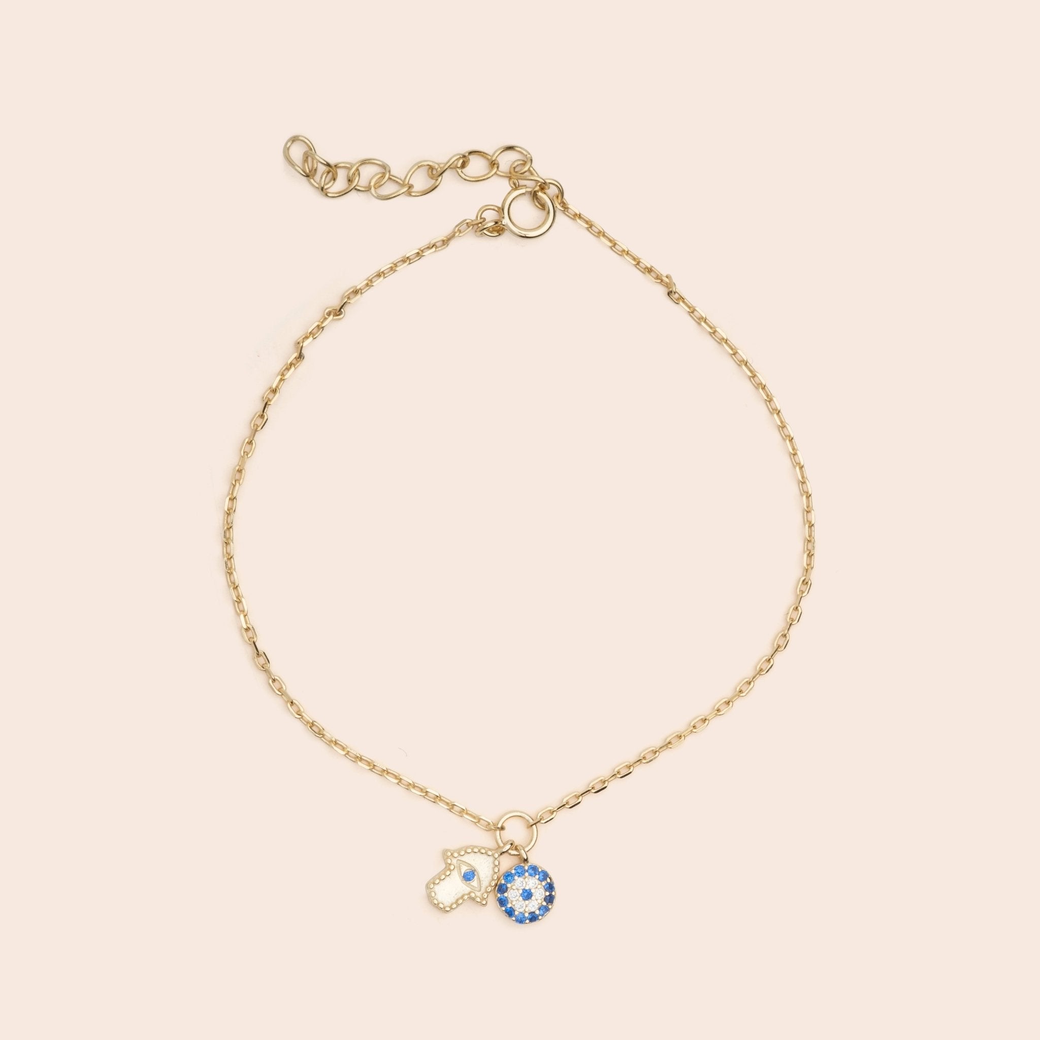 Evil Eye & Hamsa Dangle Bracelet - Gemlet