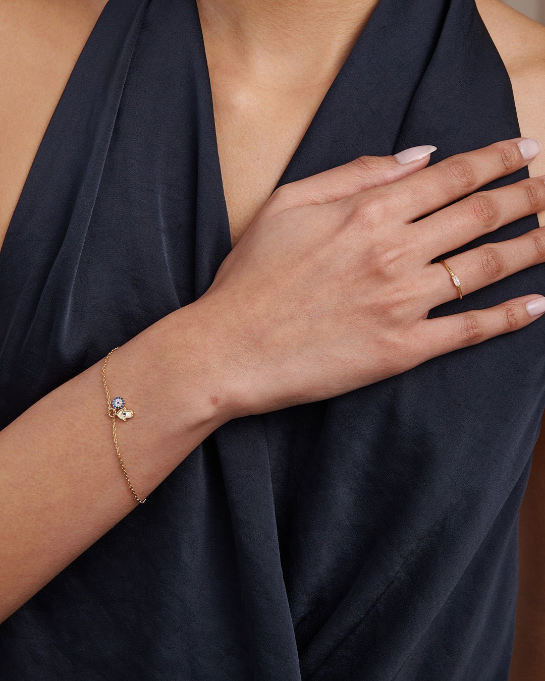Evil Eye & Hamsa Dangle Bracelet - Gemlet