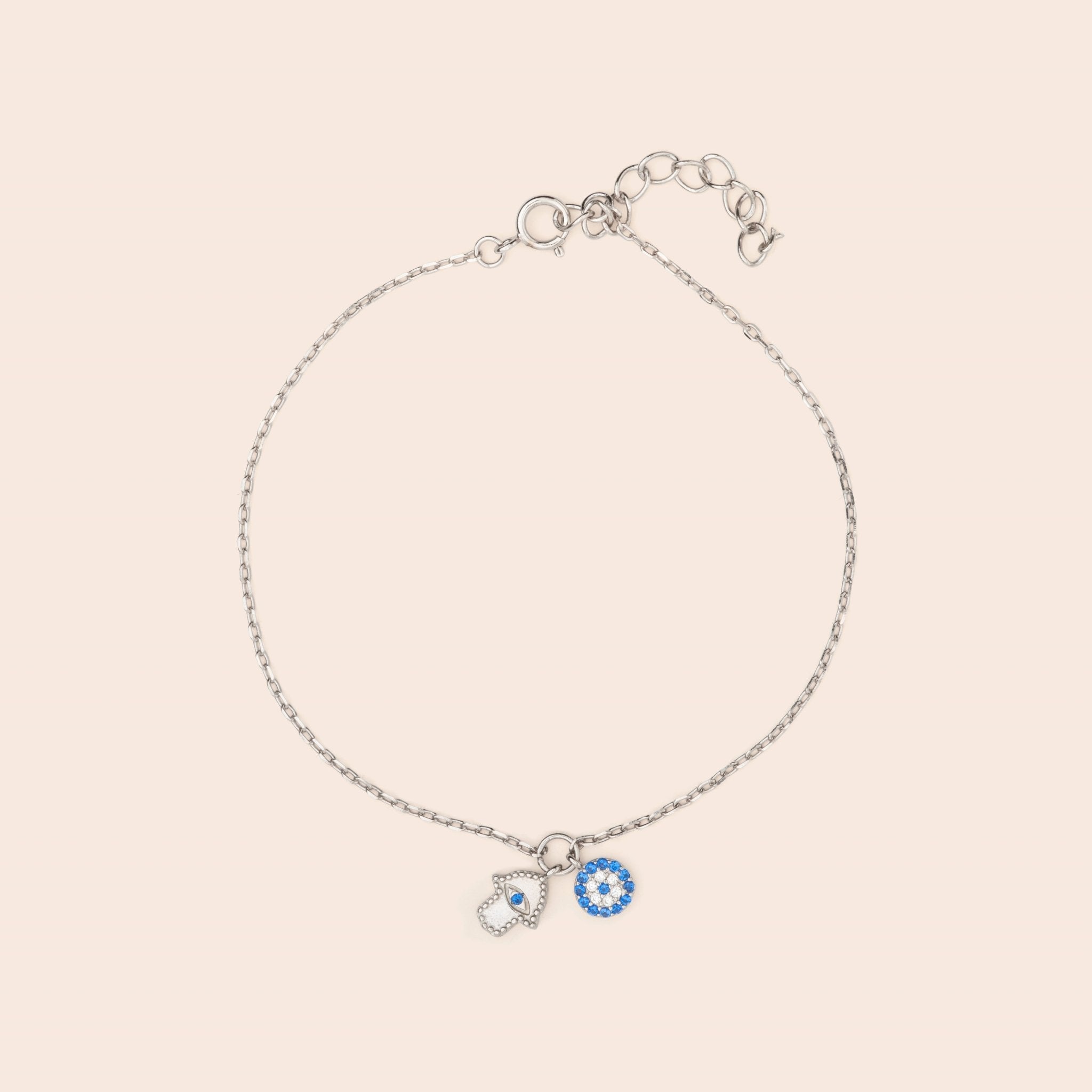 Evil Eye & Hamsa Dangle Bracelet - Gemlet