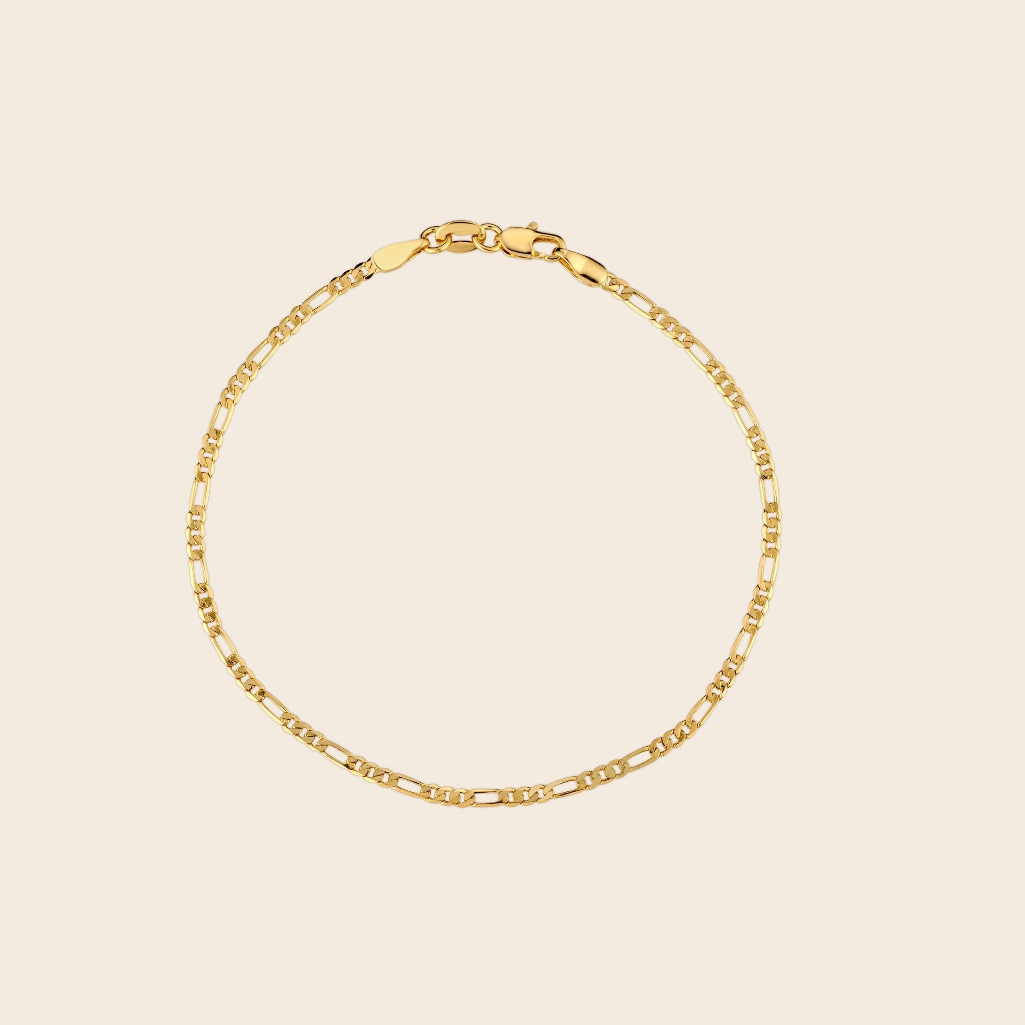 Flat Figaro Chain Anklet - Gemlet