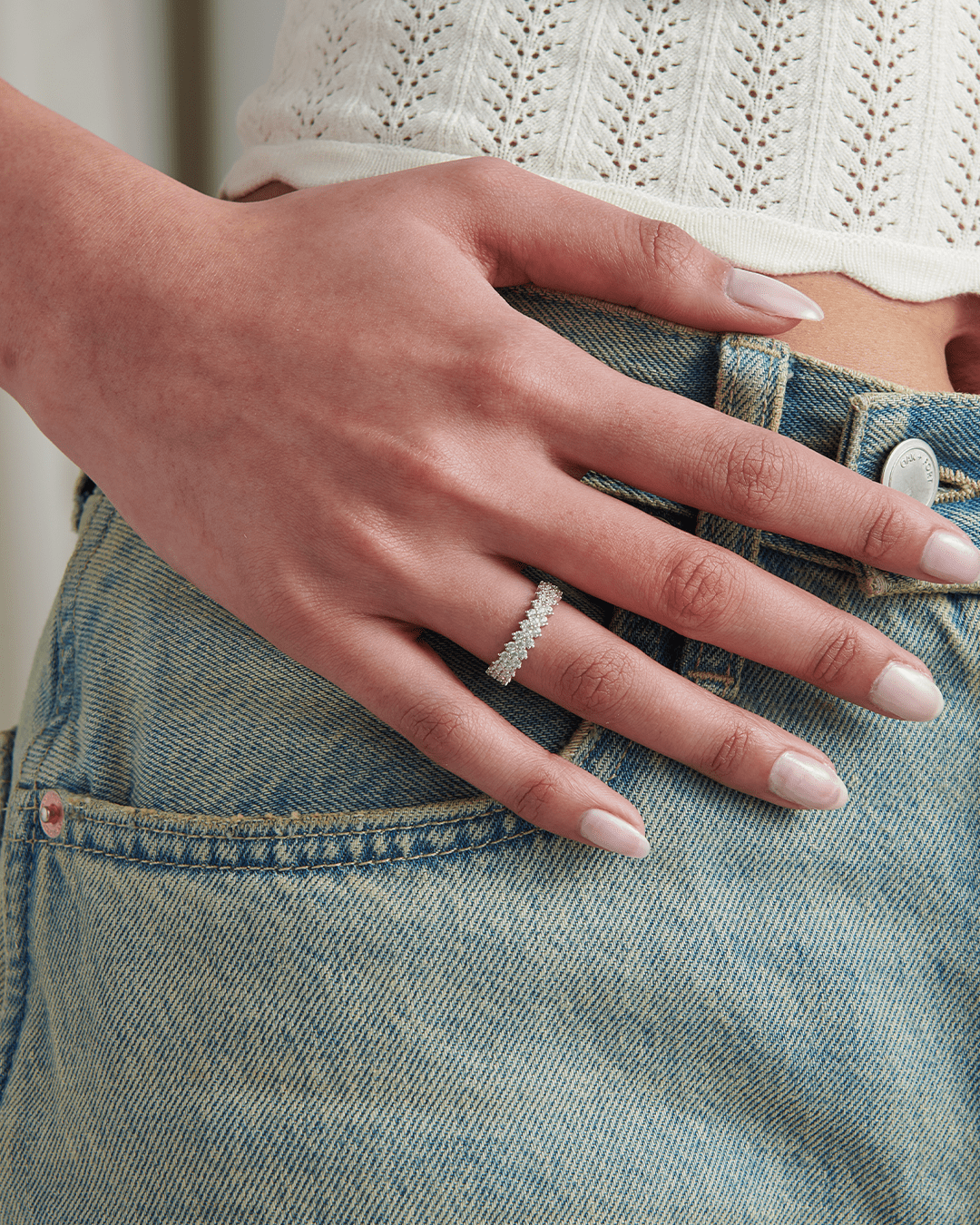 Half Diamond Band Ring - Gemlet