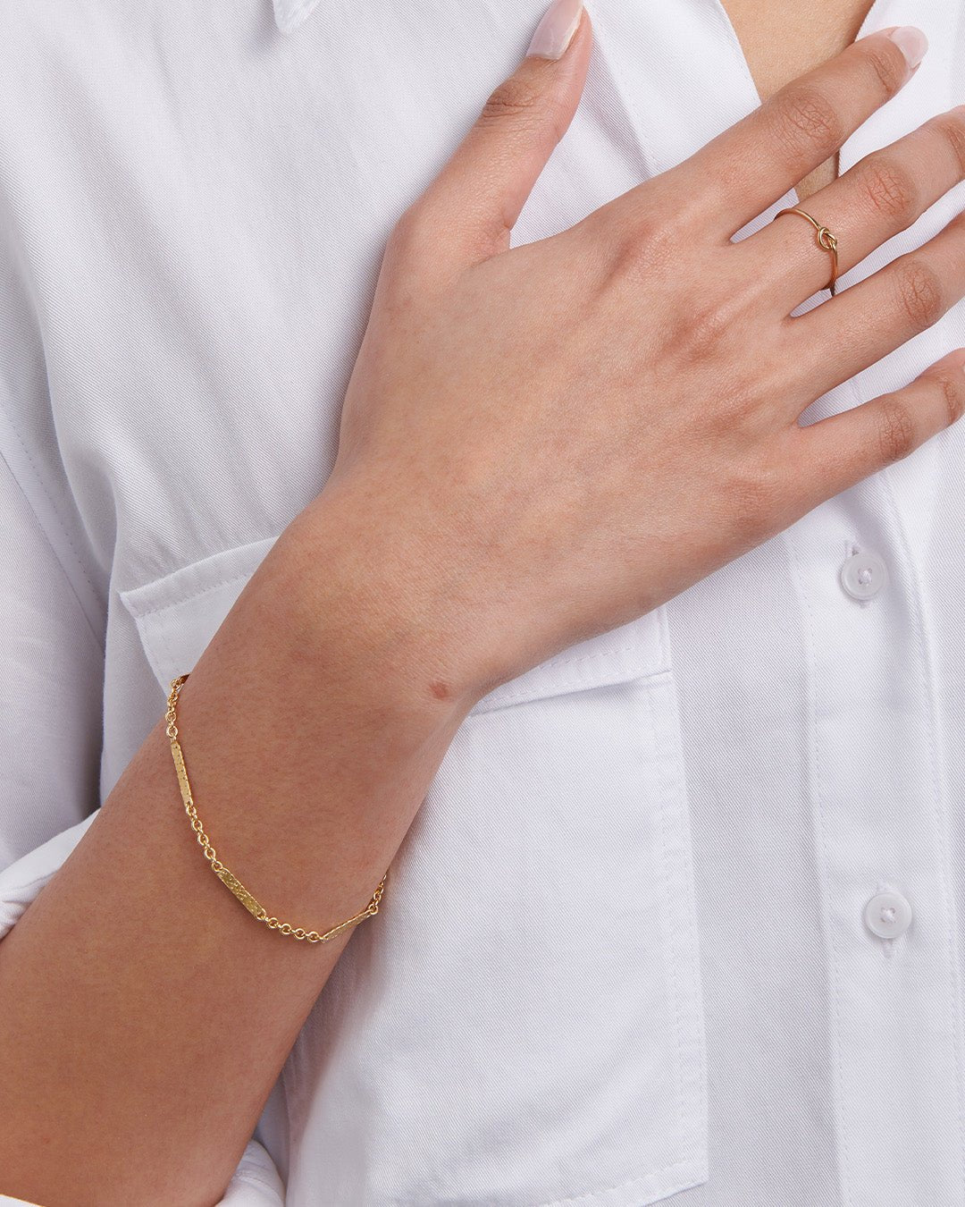 Half Flat Cable Chain Bracelet - Gemlet