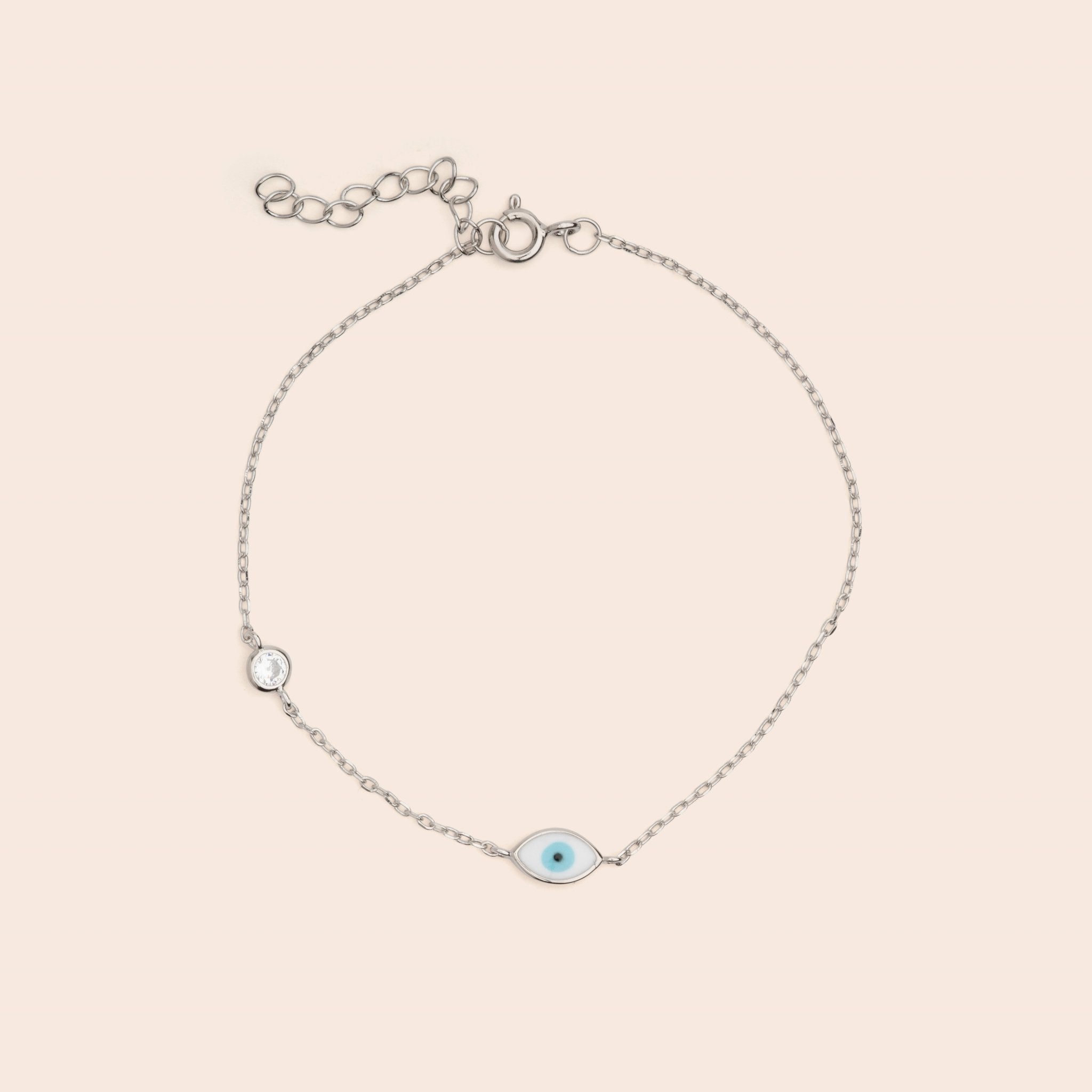 Mini Evil Eye Chain Charm Bracelet - Gemlet