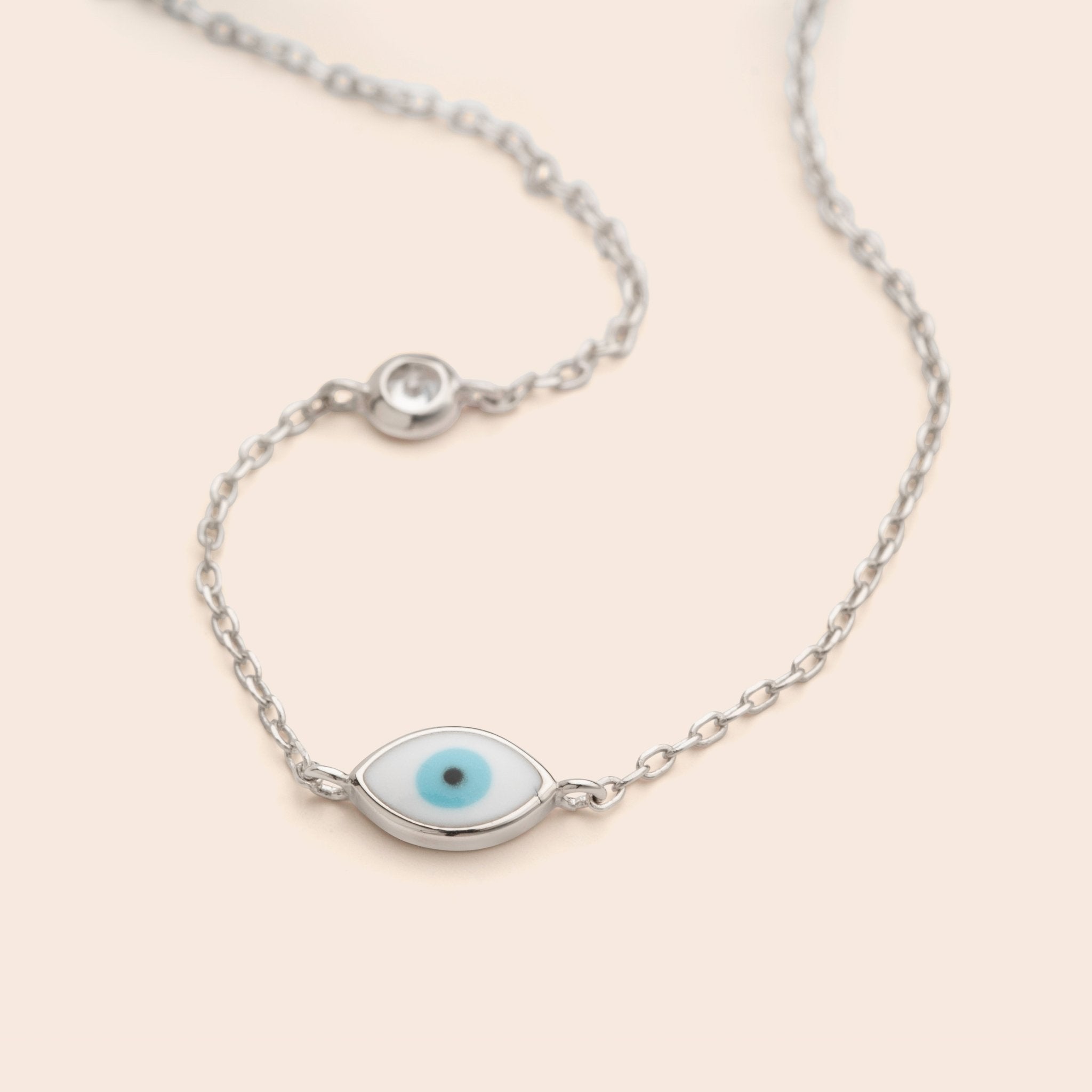 Mini Evil Eye Chain Charm Bracelet - Gemlet
