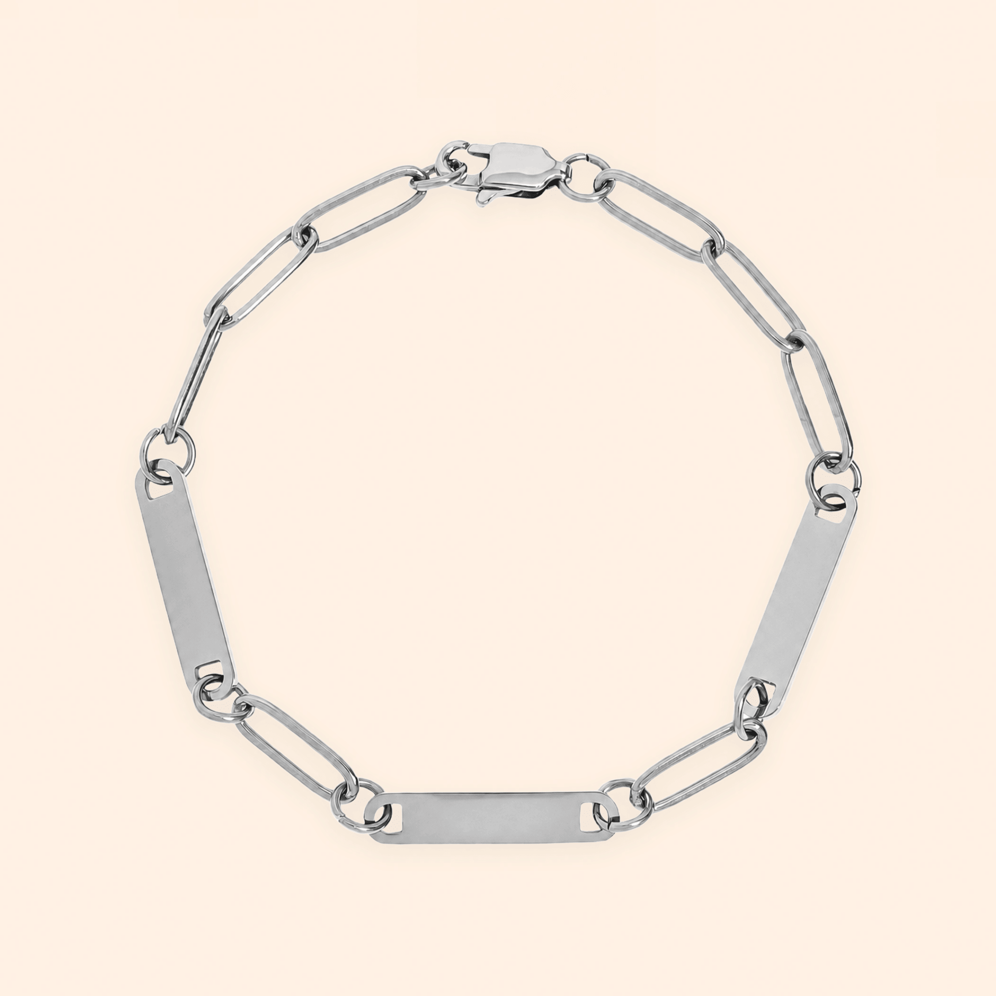 Paperclip Bar Chain Bracelet - Gemlet