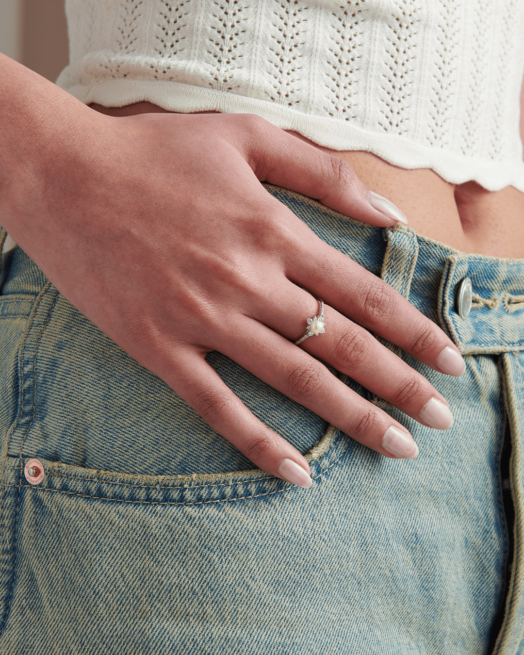 Pearl Flower Ring - Gemlet