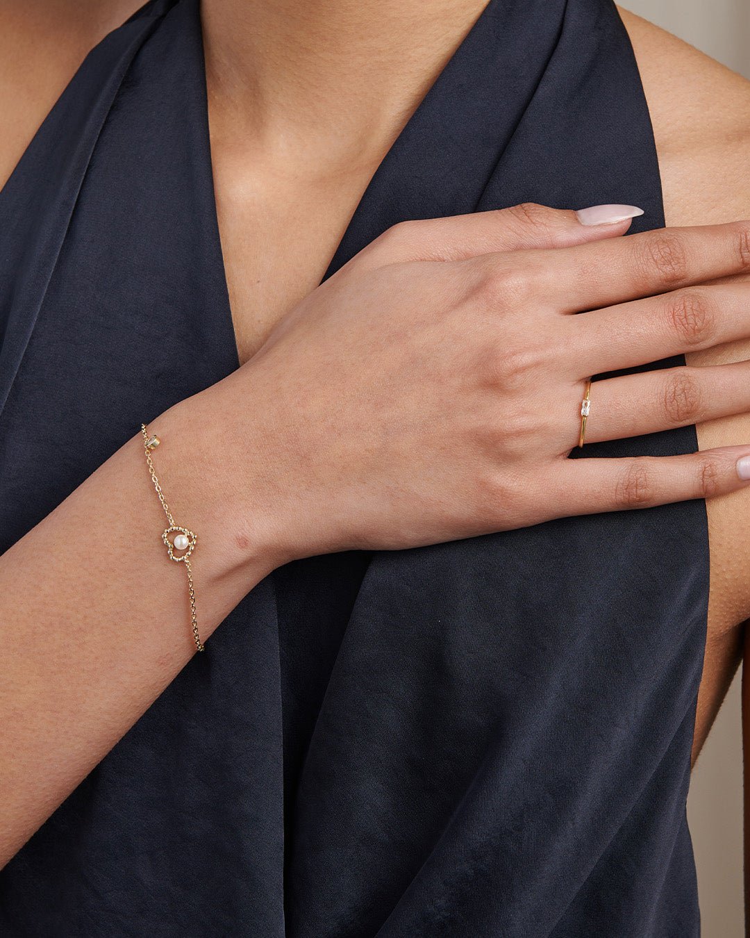 Pearl Heart Chain Bracelet - Gemlet