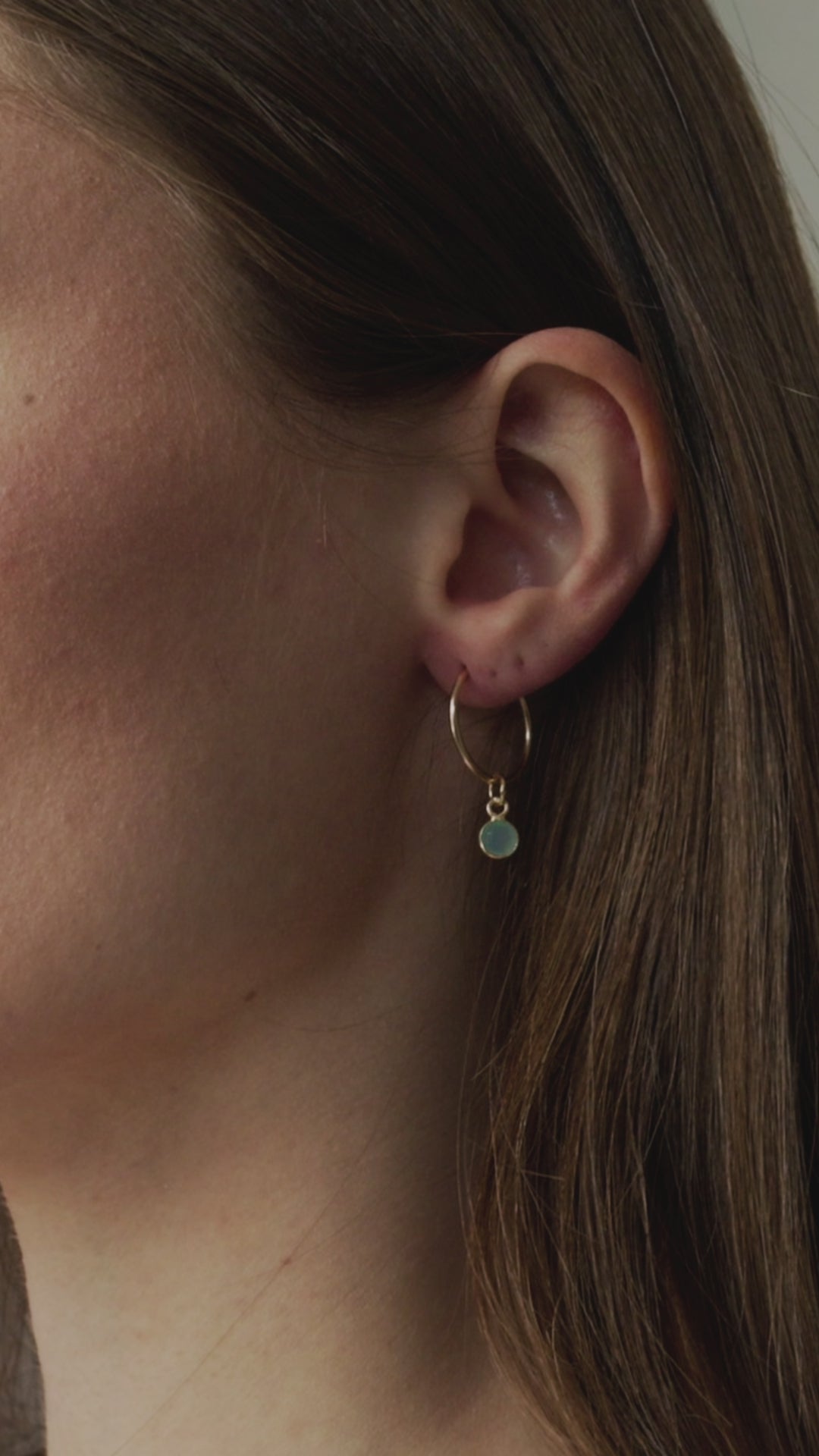 Aquamarine Hoops