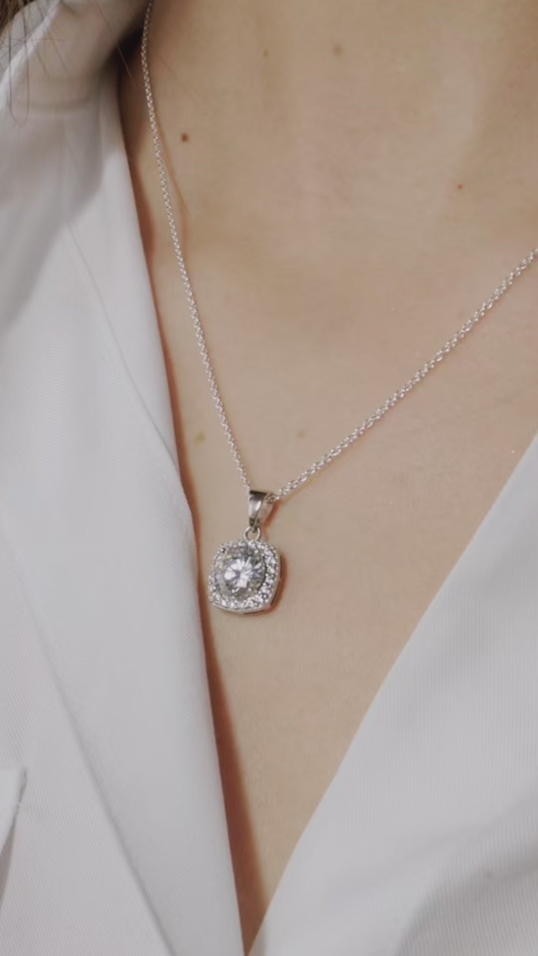 Big CZ Pendant Necklace