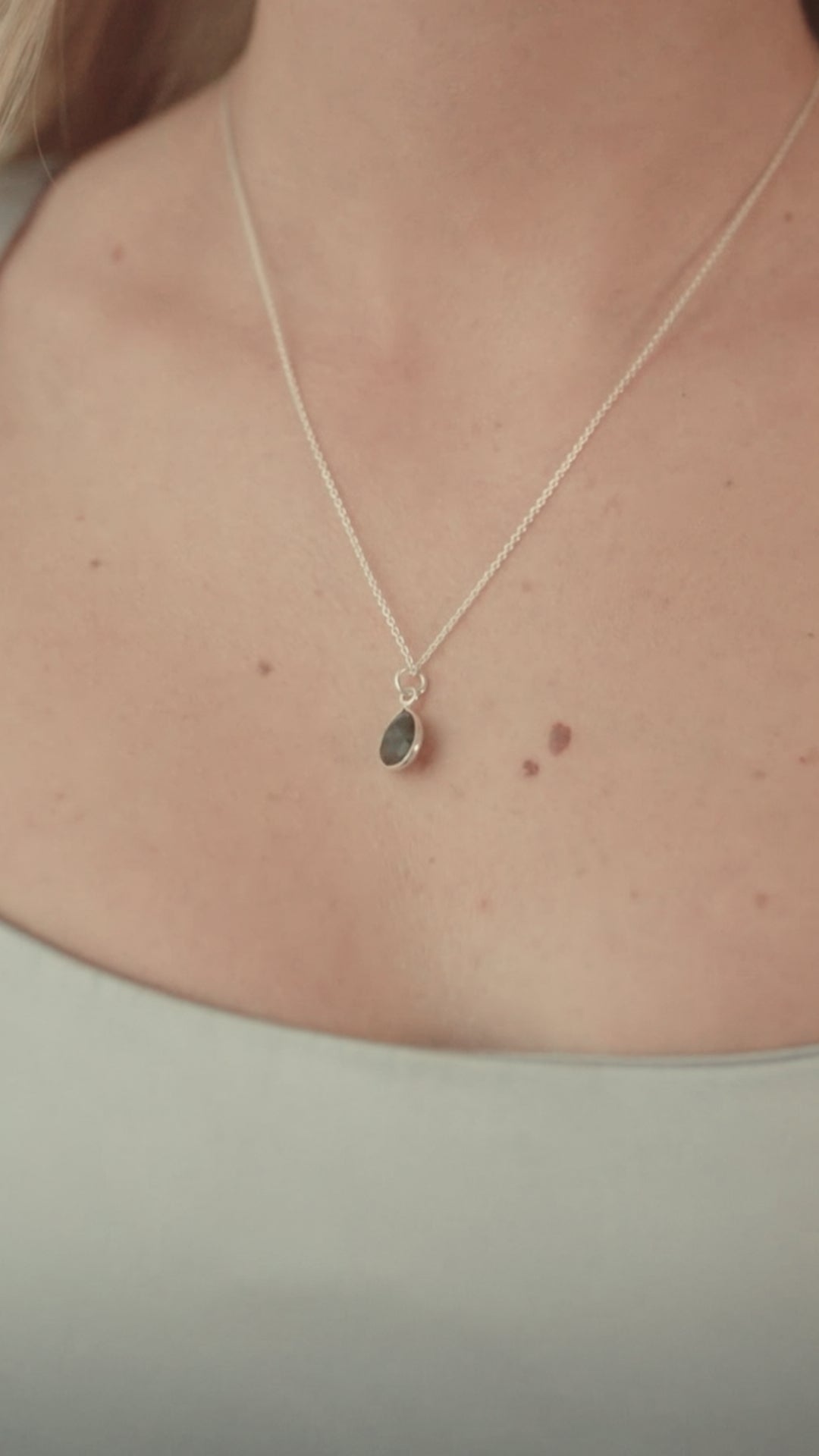 Labradorite Teardrop Necklace