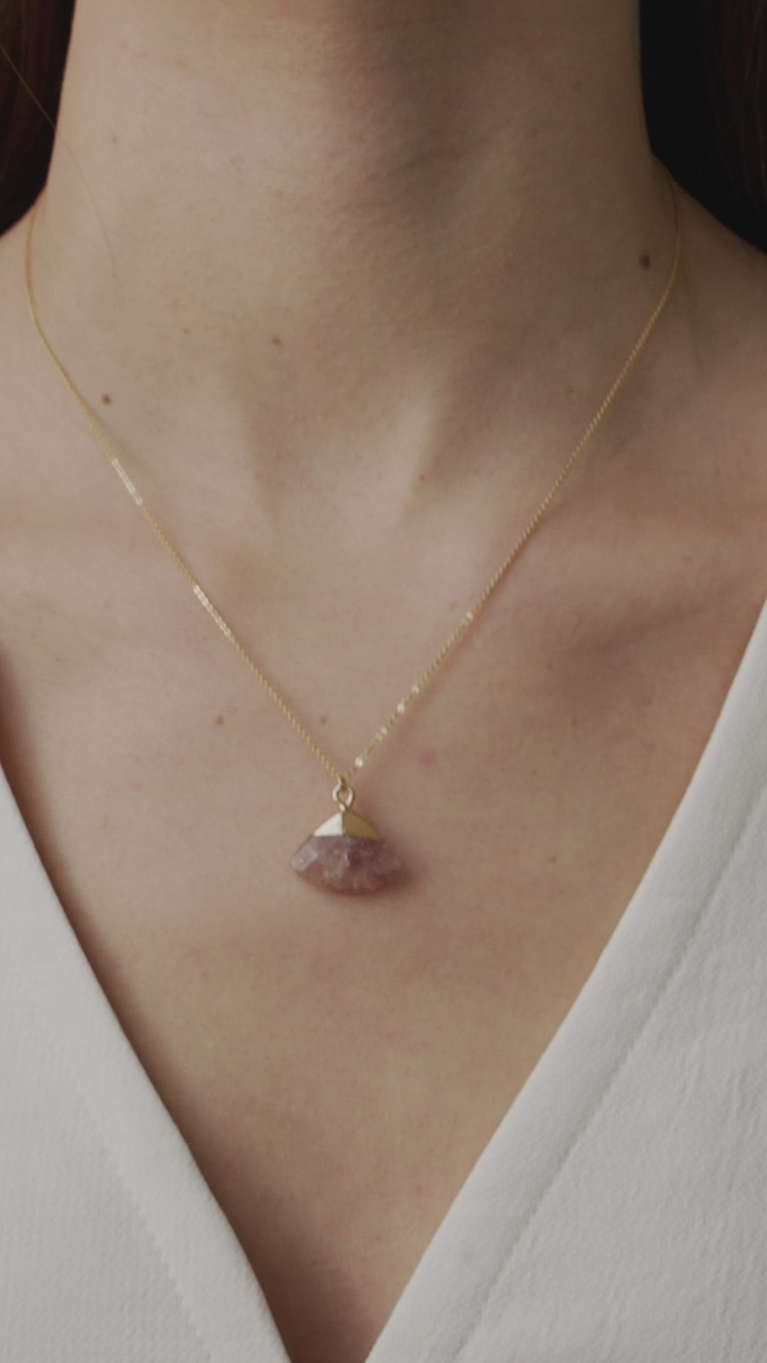 Sunstone Fan Necklace