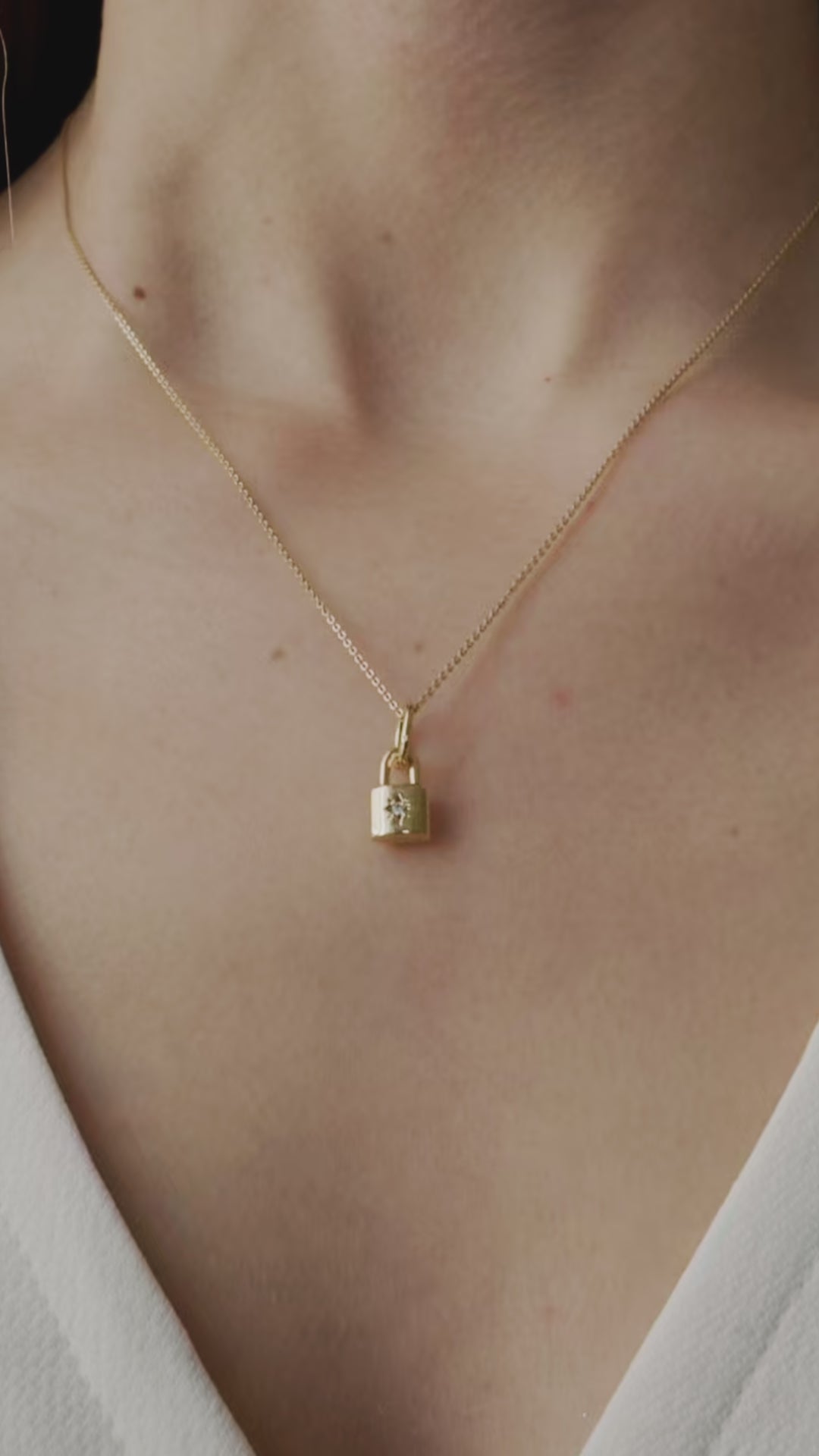 Northern Star Padlock Pendant Necklace