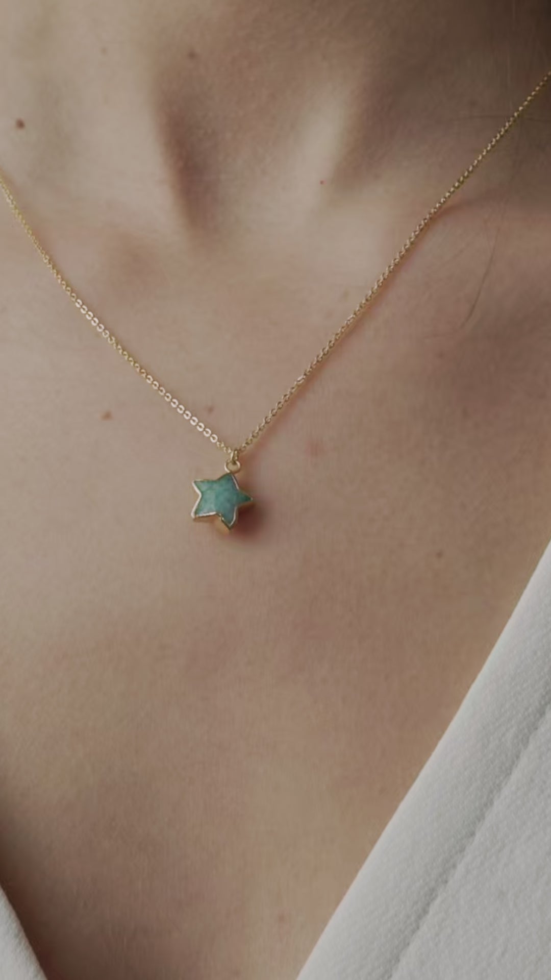 Amazonite Star Pendant Necklace