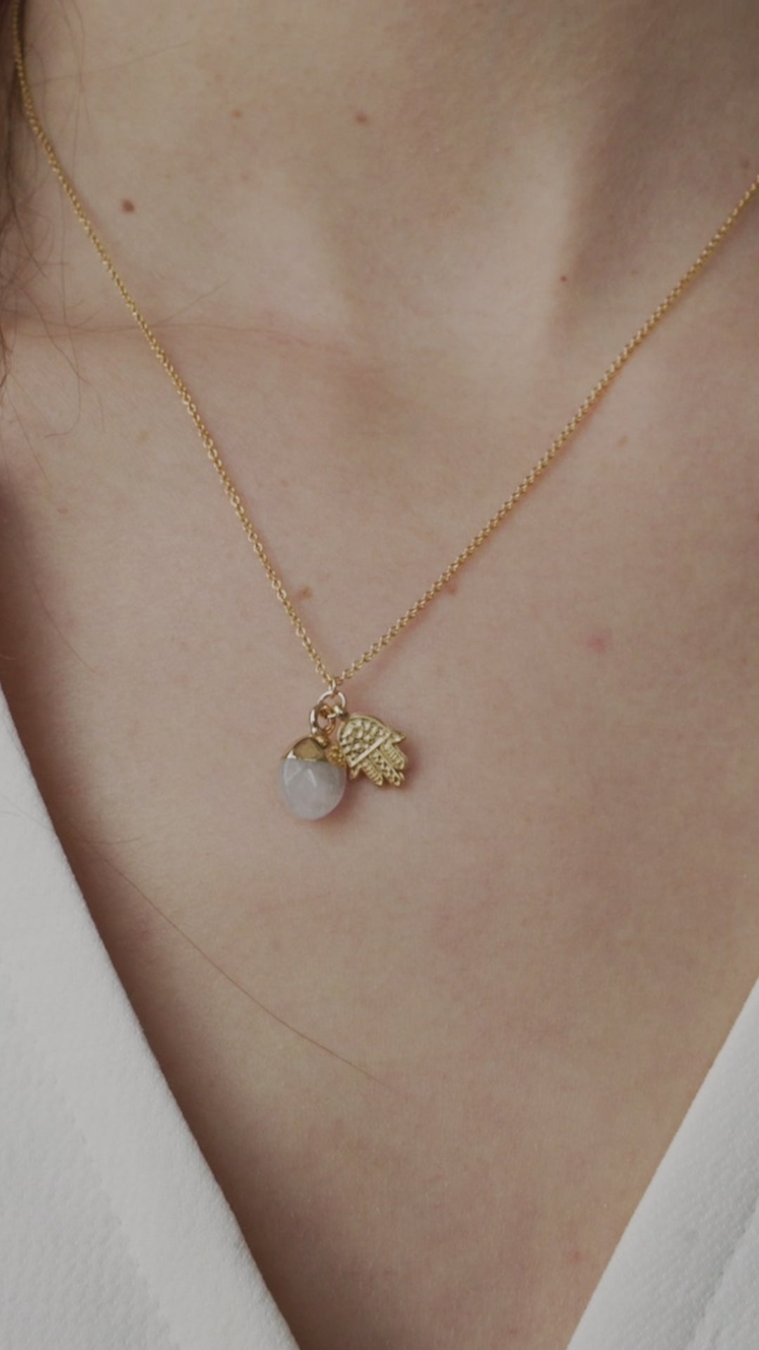 Clear Quartz Gem Drop Pendant Necklace