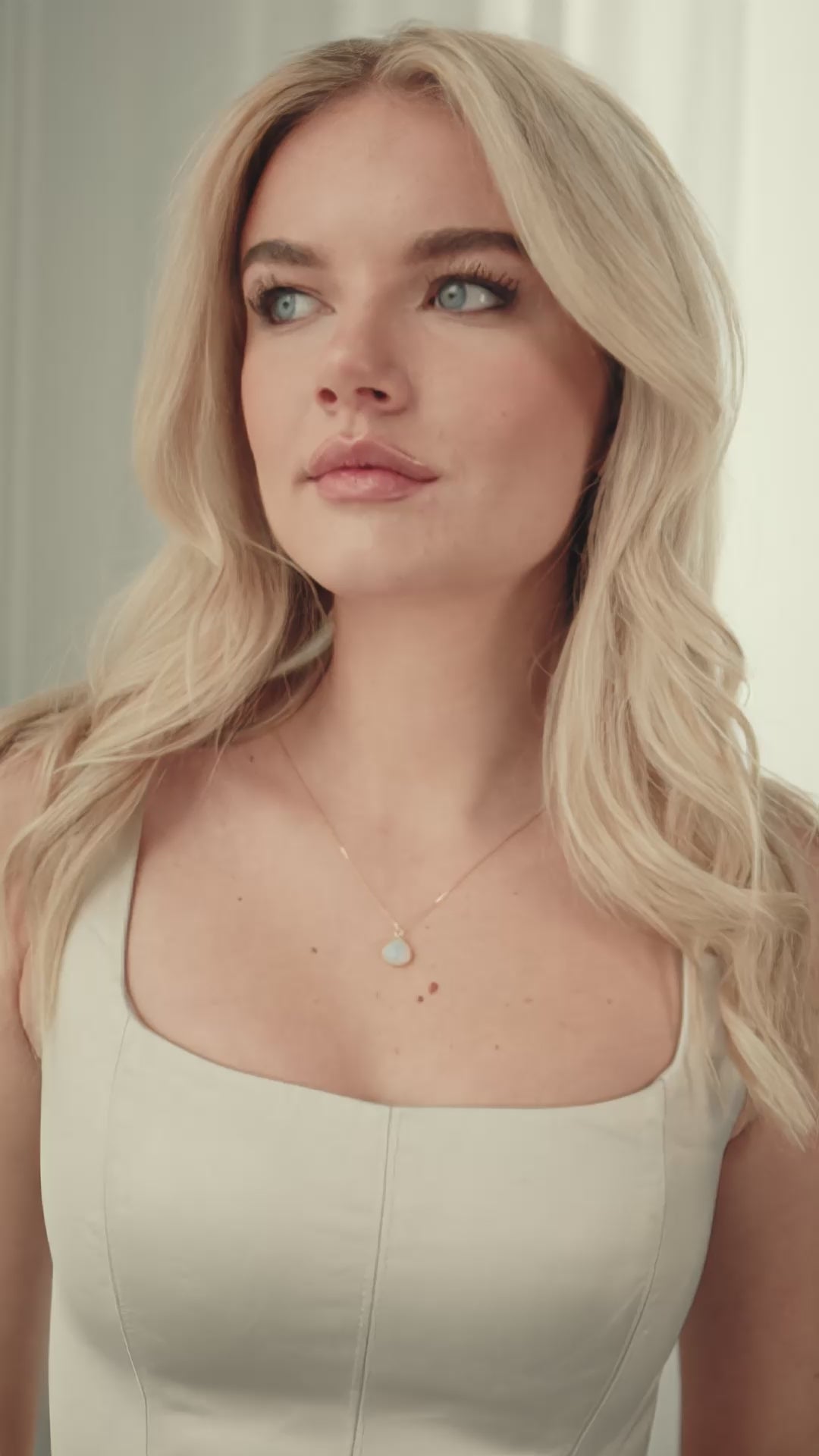 Opalite Briolette Pendant Necklace