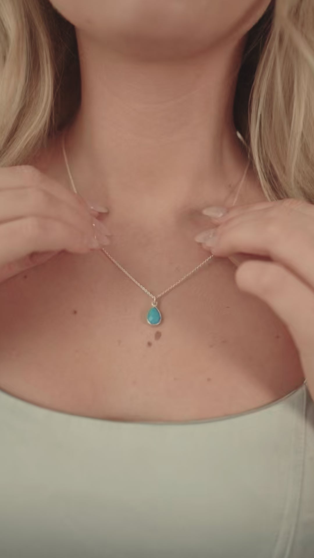 Turquoise Teardrop Necklace