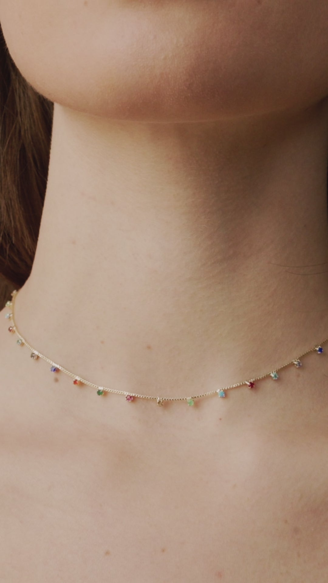 Rainbow CZ Necklace