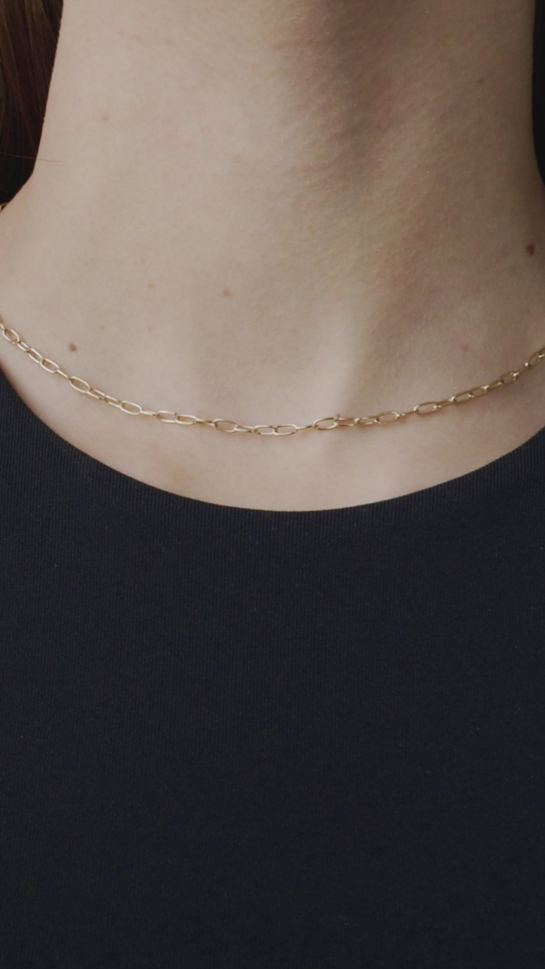 Small Rounded Paperclip Chain Necklace