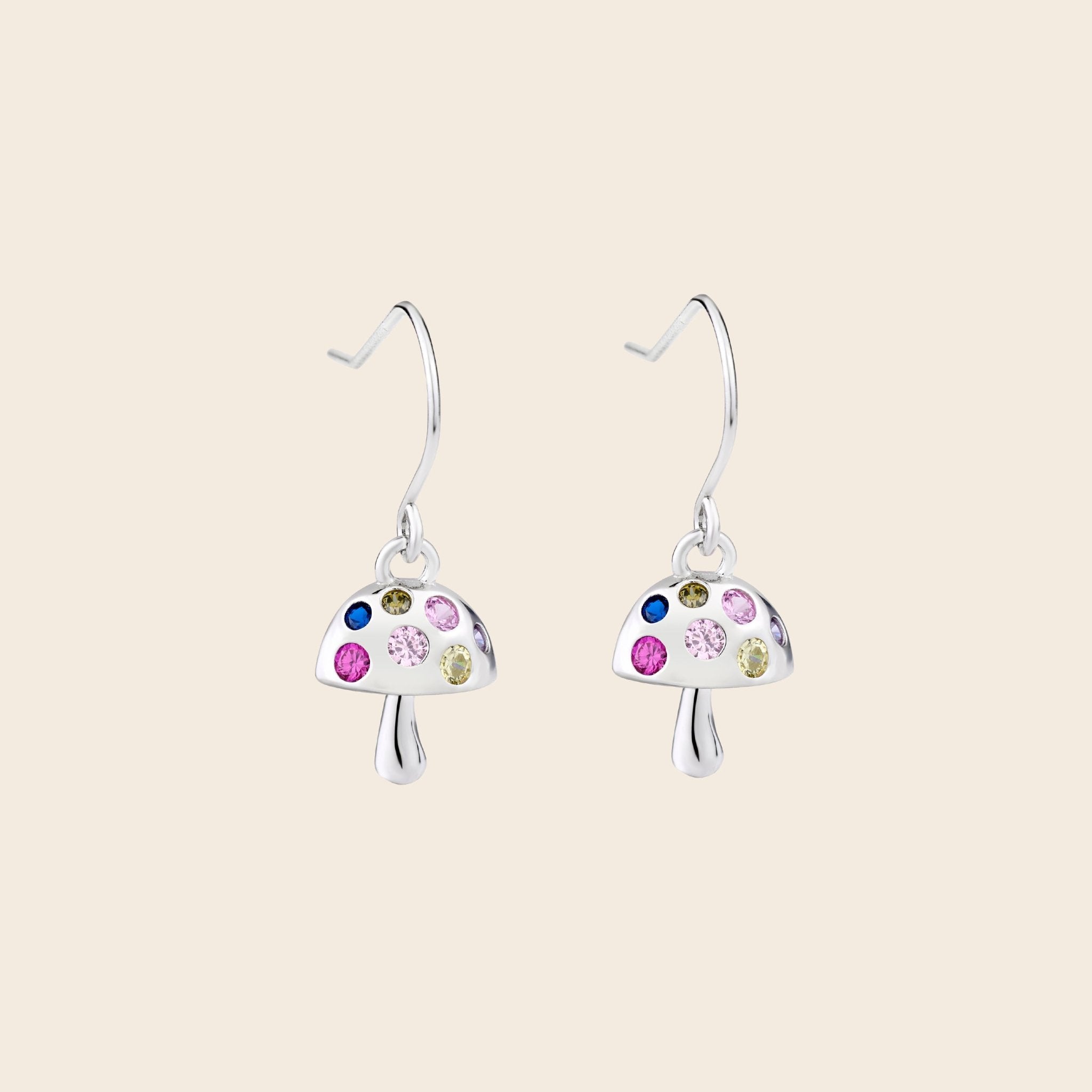 Rainbow Mushroom Earrings - Gemlet