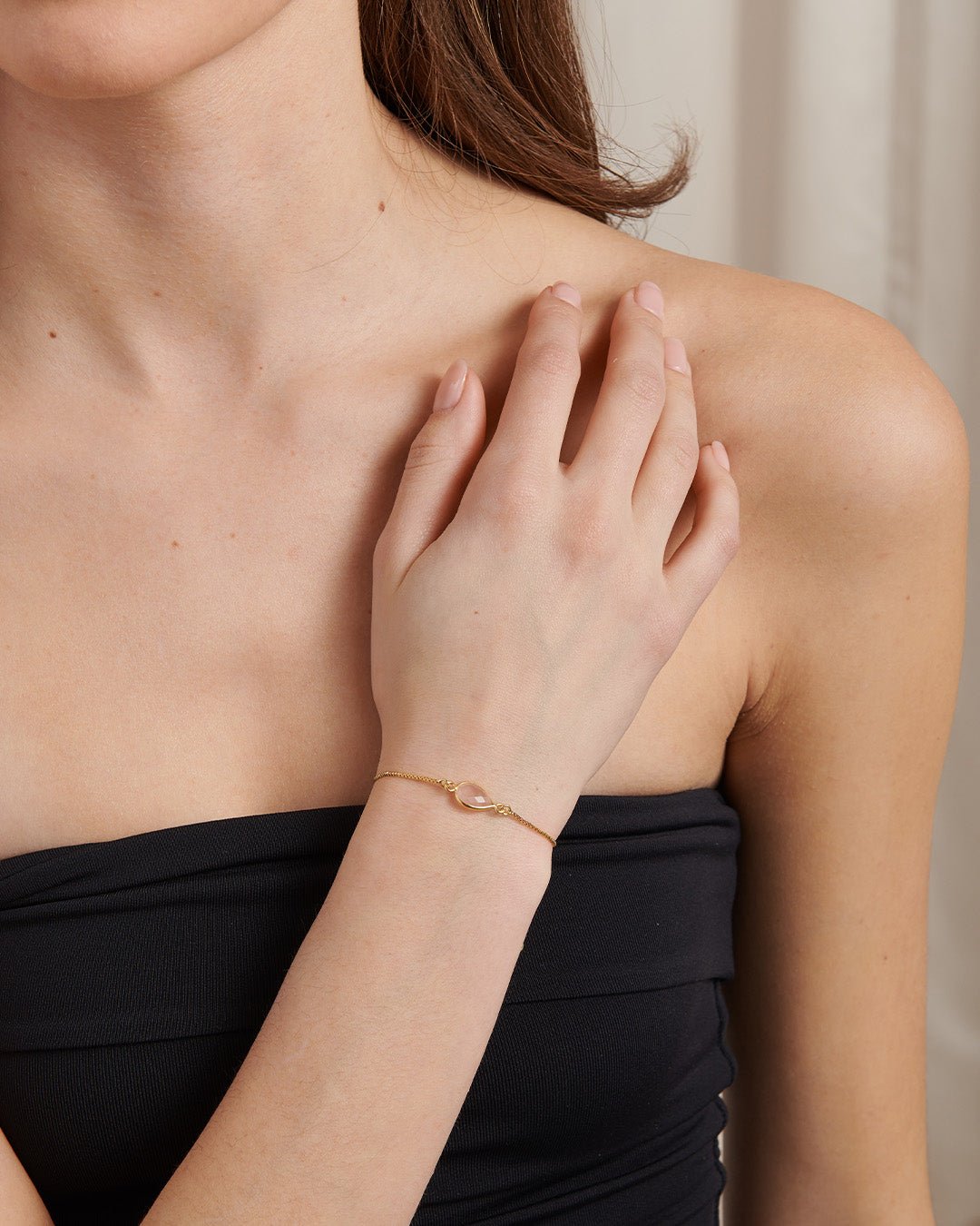 Rose Quartz Gemstone Adjustable Bracelet - Gemlet