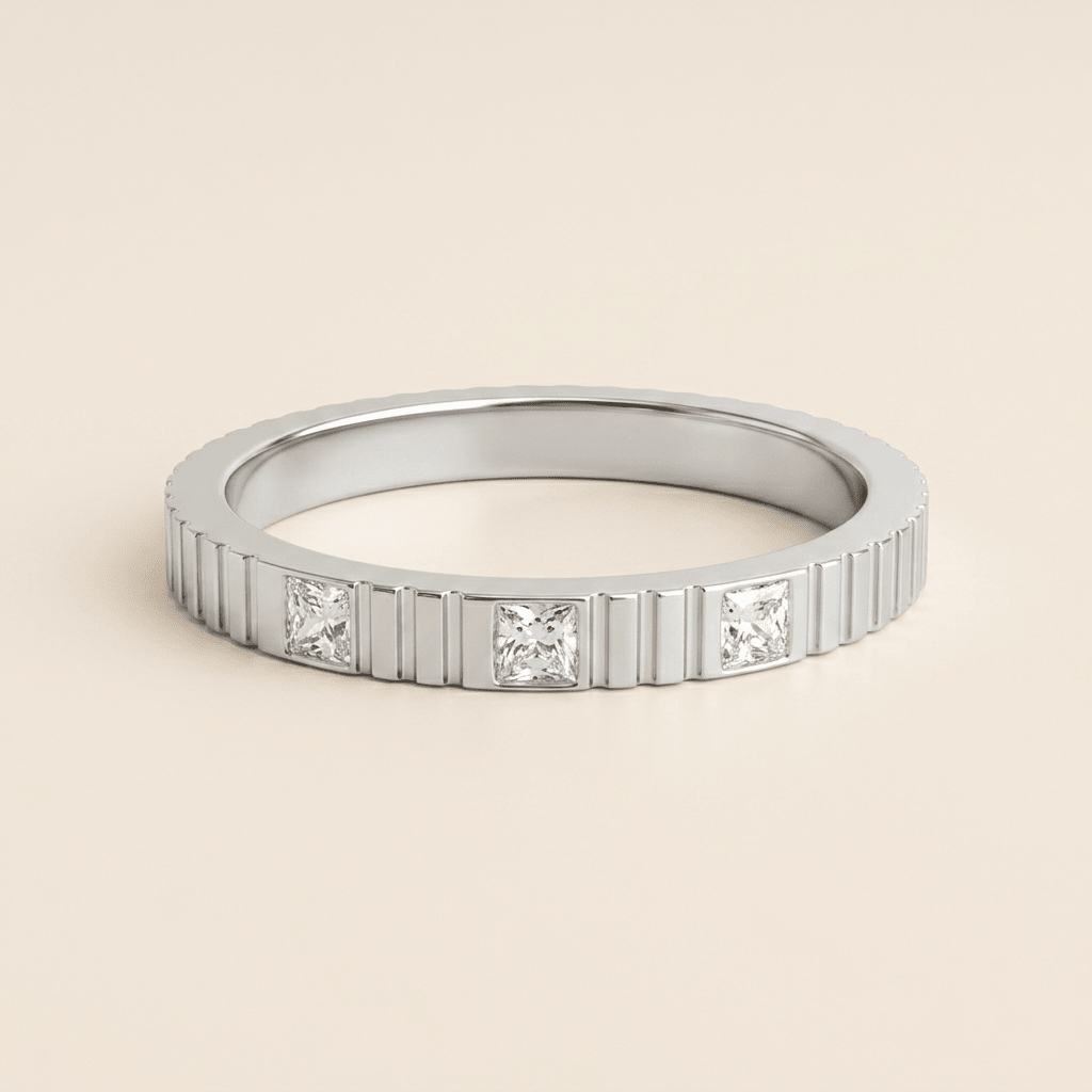 Triple CZ Flat Band Ring - Gemlet
