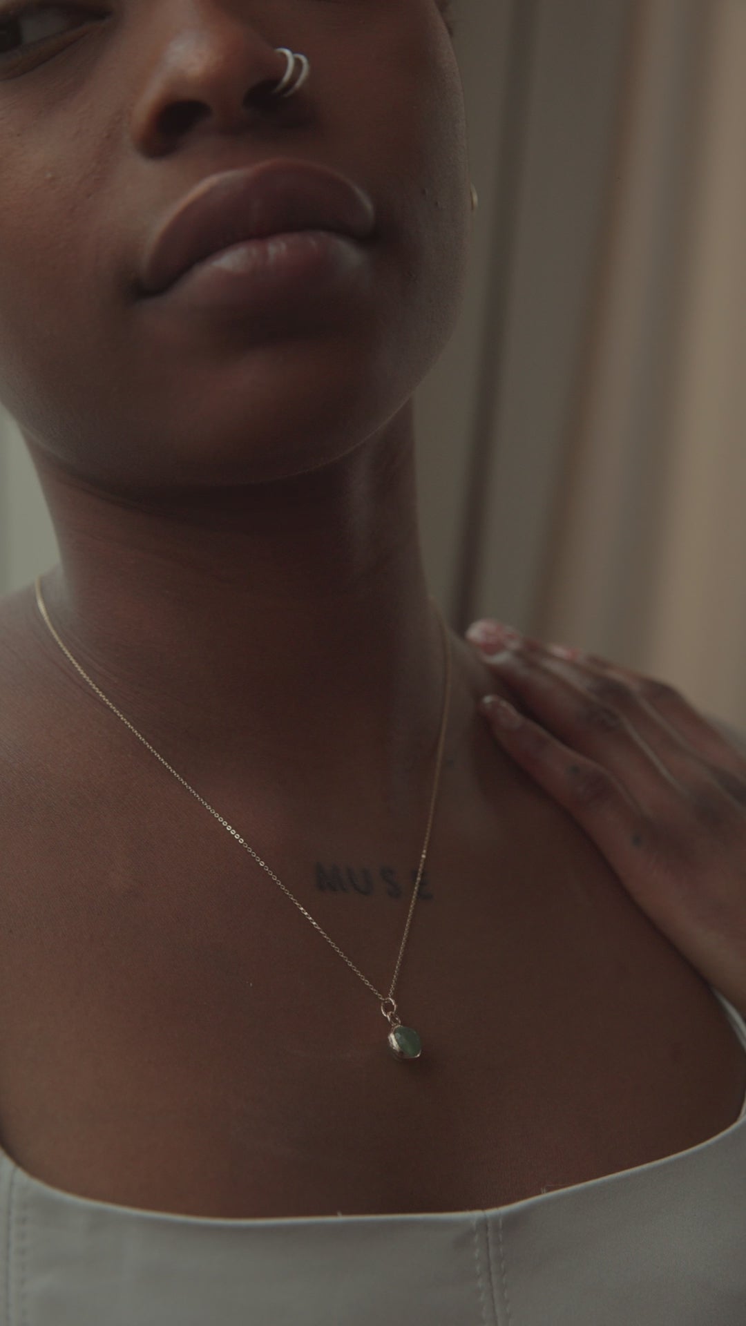 Aventurine Ball Pendant Necklace