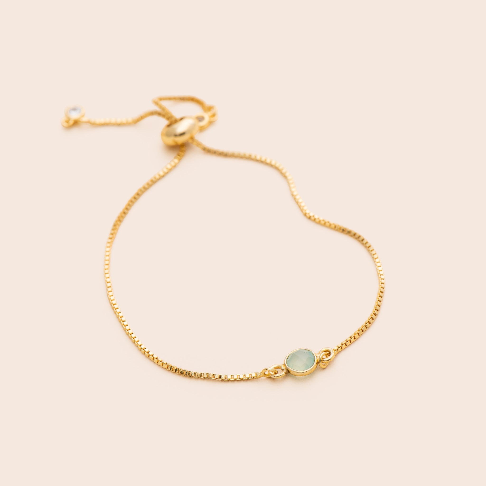 Aquamarine Gemstone Adjustable Bracelet - Gemlet