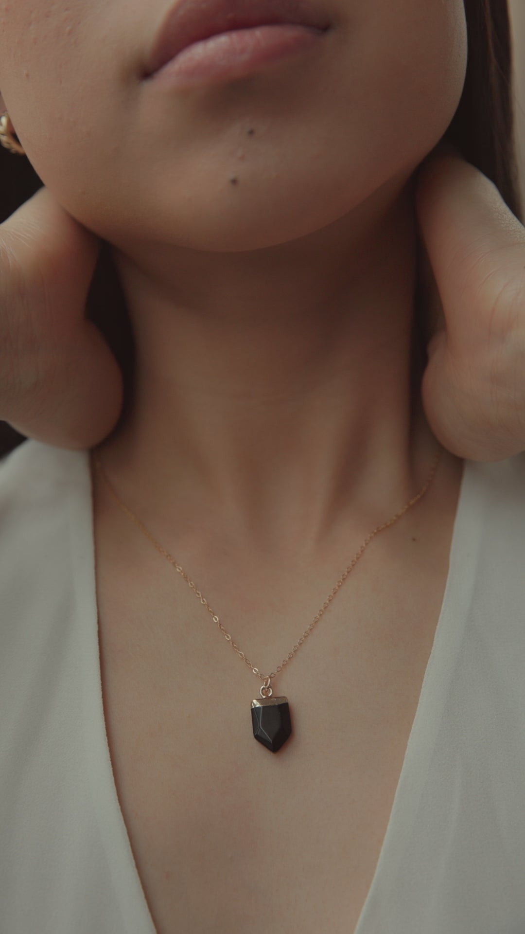 Onyx Shield Necklace