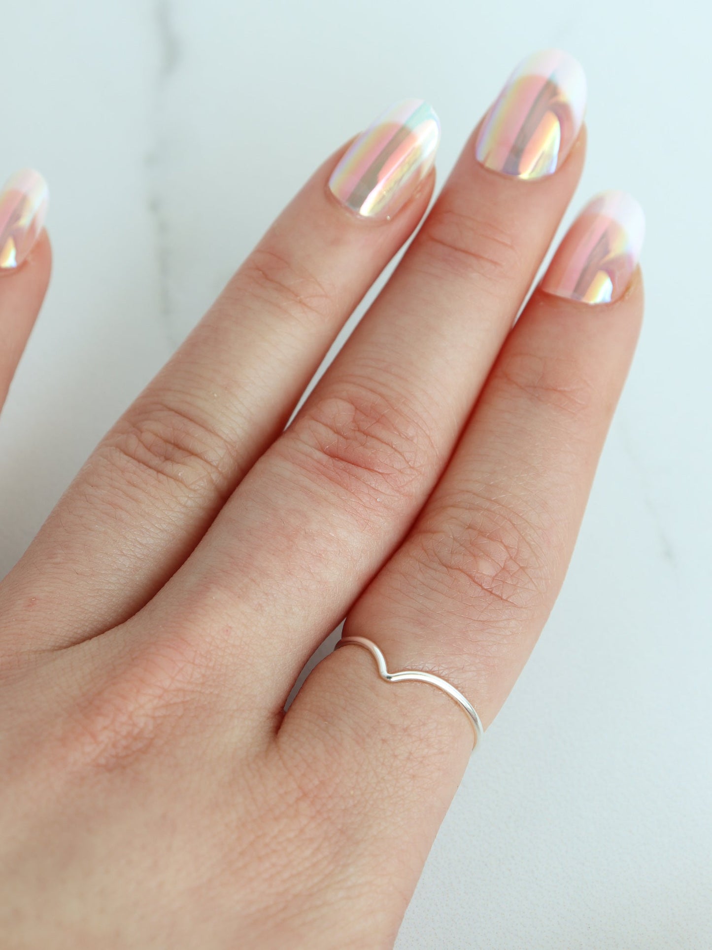 Chevron - Sterling Silver Stacking Ring - Gemlet