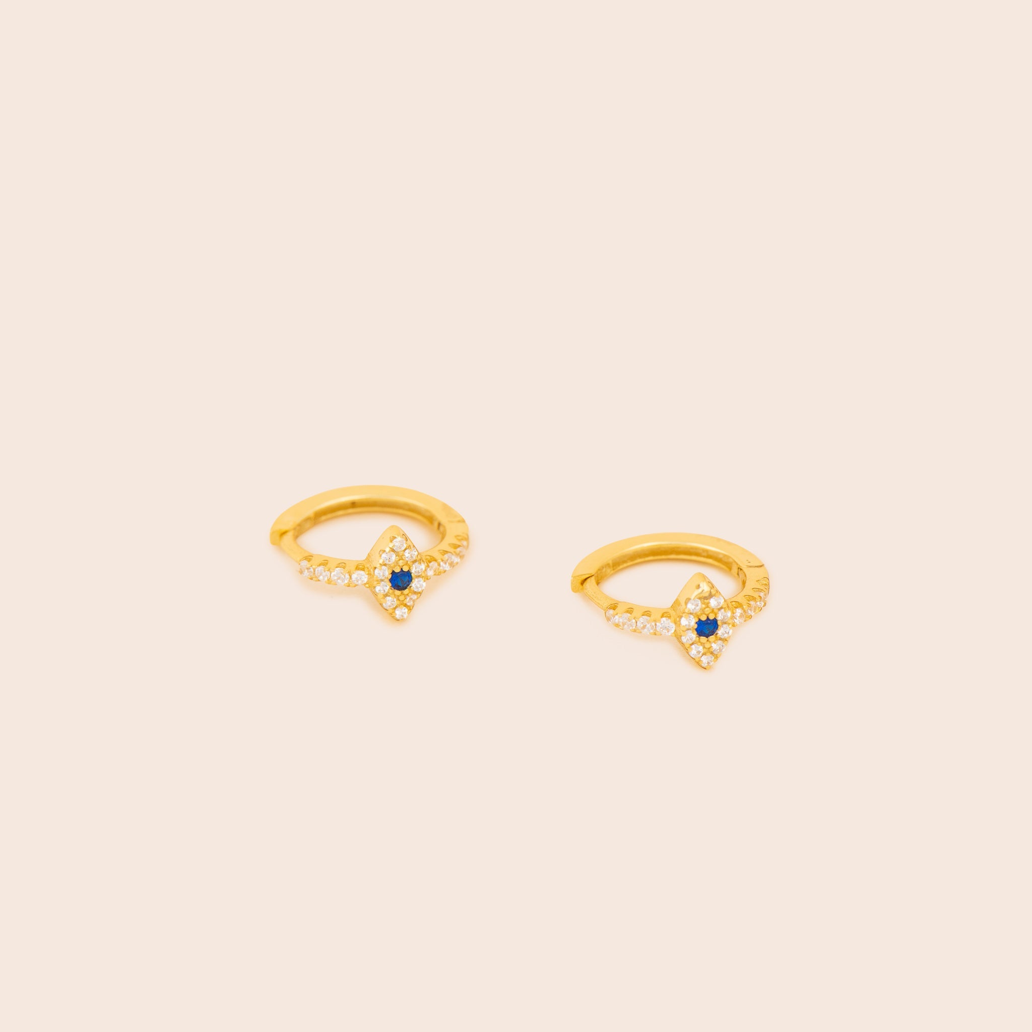 Evil Eye Pavé CZ Huggie Earrings - Gemlet