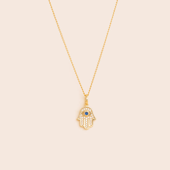 Hand of Hamsa Necklace - Gold Filled - Gemlet