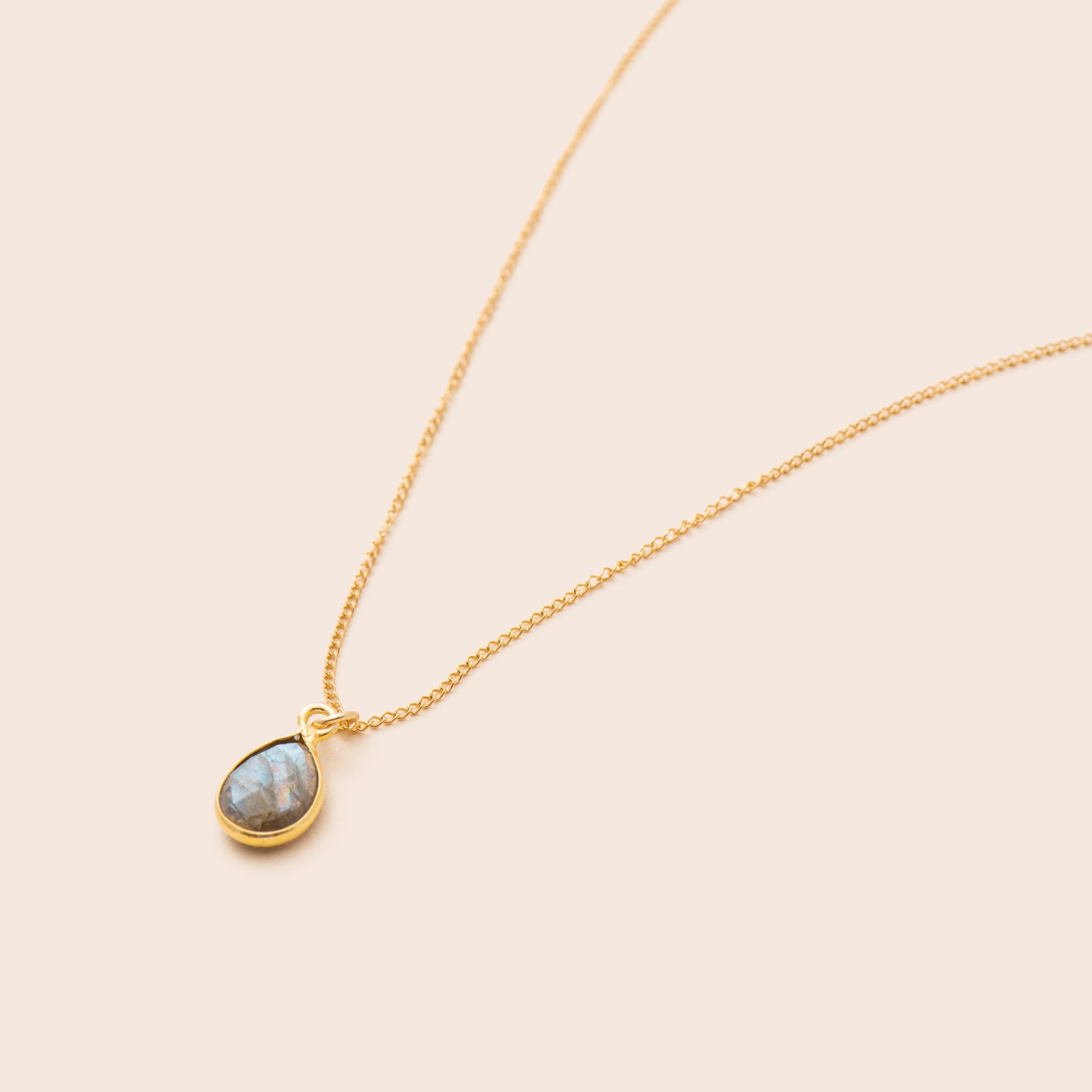 Labradorite Teardrop Necklace - Gemlet