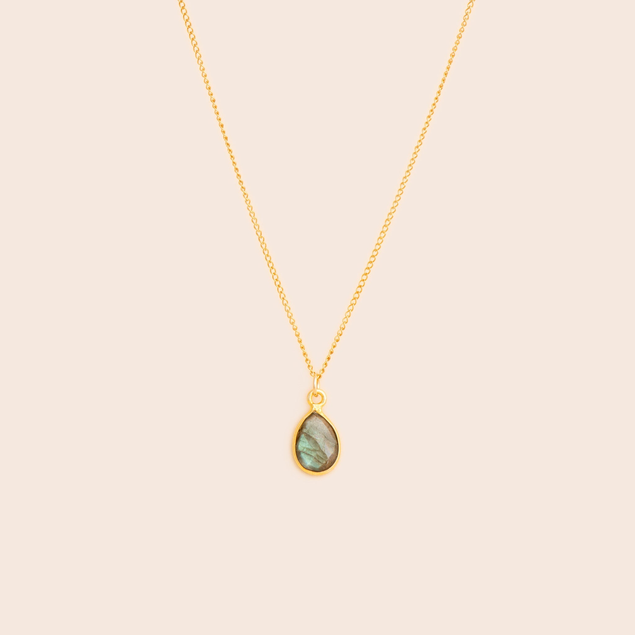 Labradorite Teardrop Necklace - Gemlet
