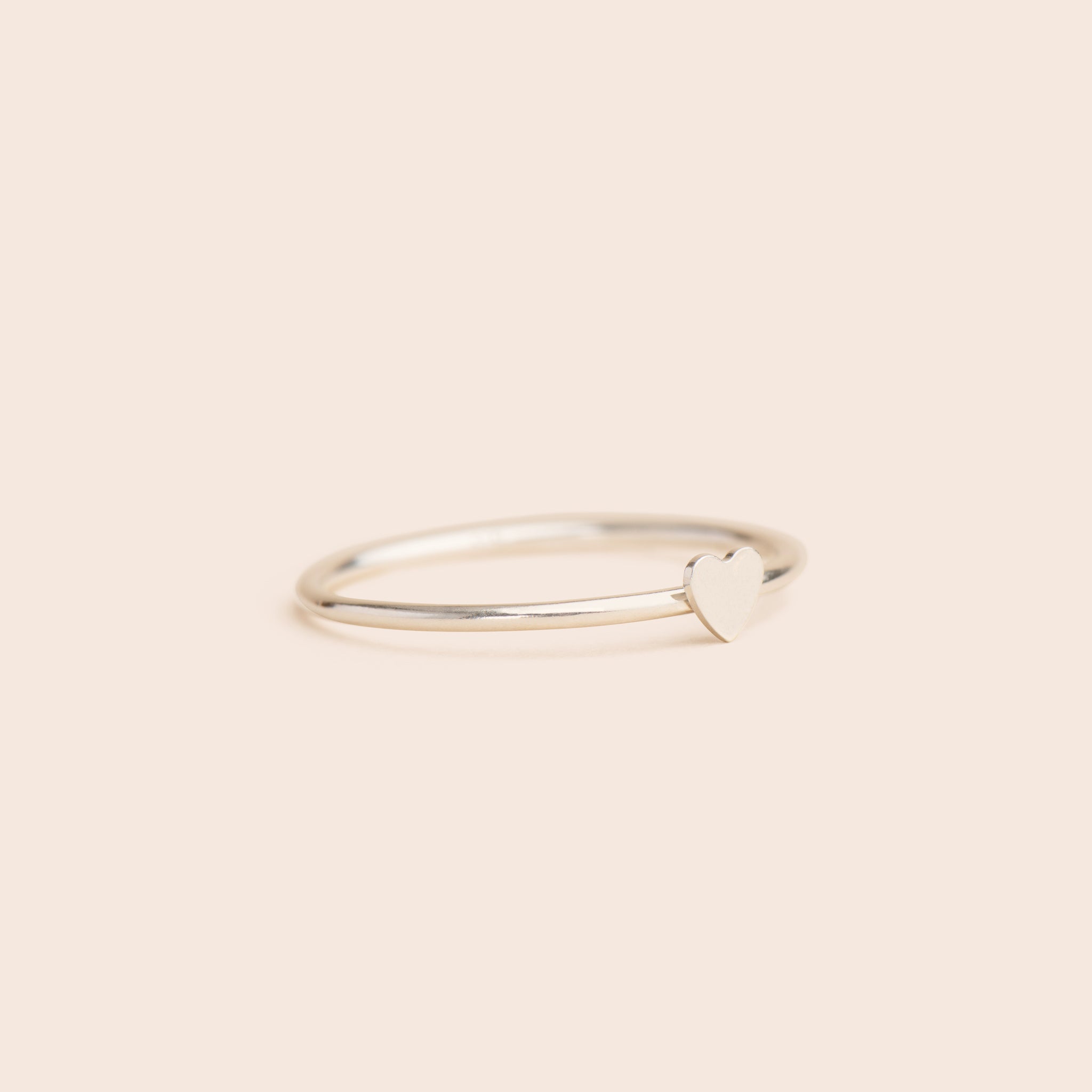 Mini Heart - Sterling Silver Stacking Ring - Gemlet