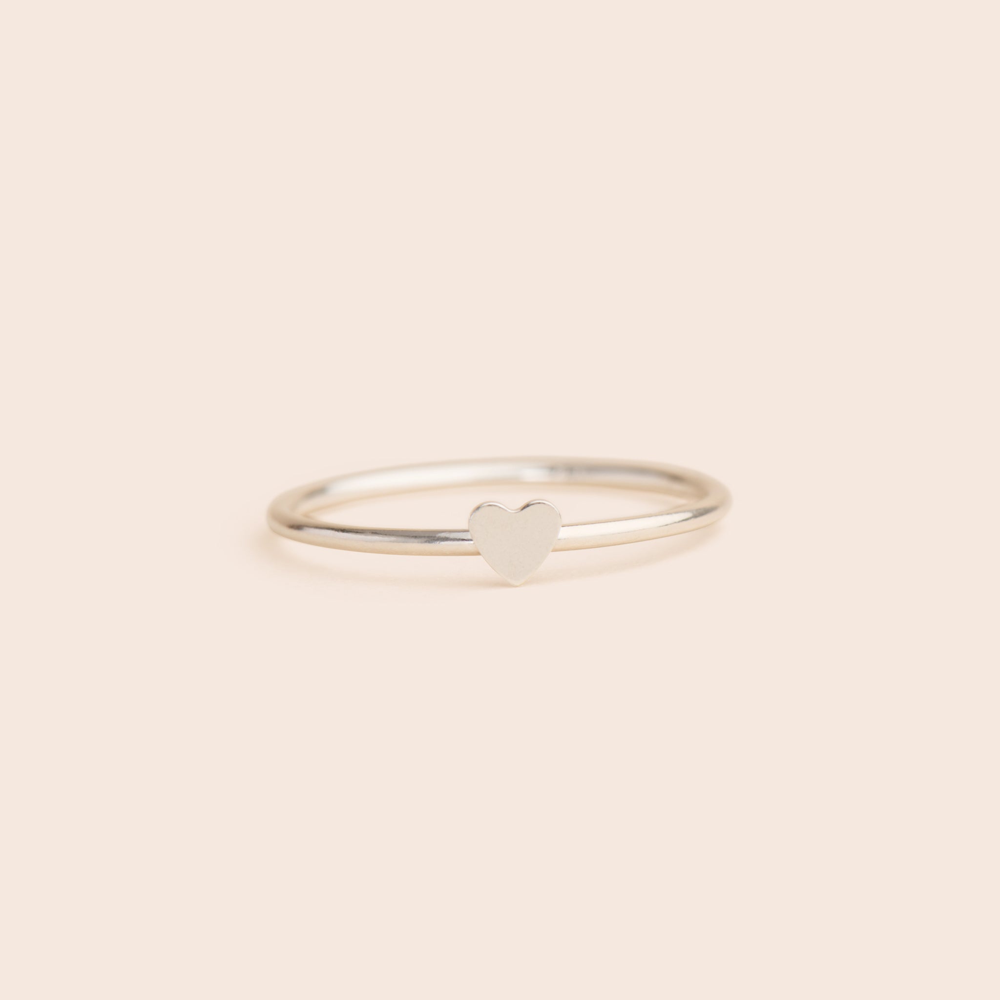 Mini Heart - Sterling Silver Stacking Ring - Gemlet