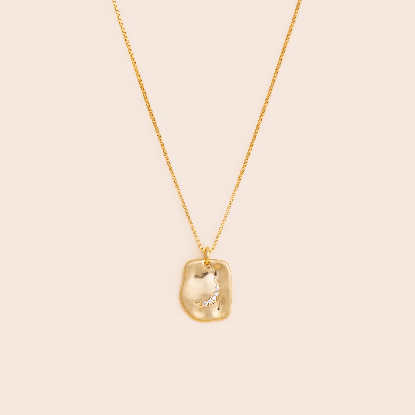 Moon Tag Necklace - Gold Filled - Gemlet
