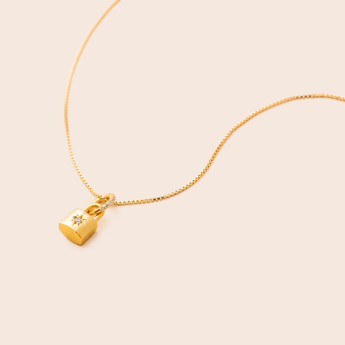 Northern Star Padlock Necklace - Gold Filled - Gemlet