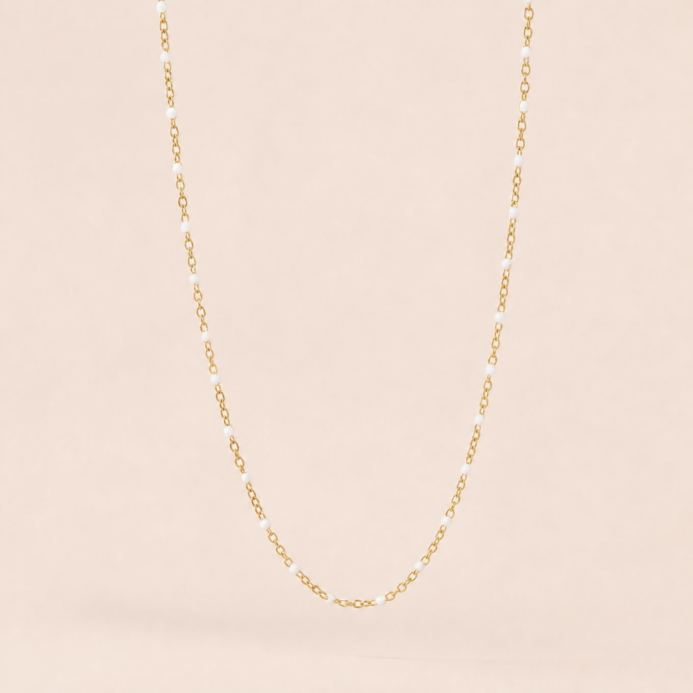 White Enamel Necklace